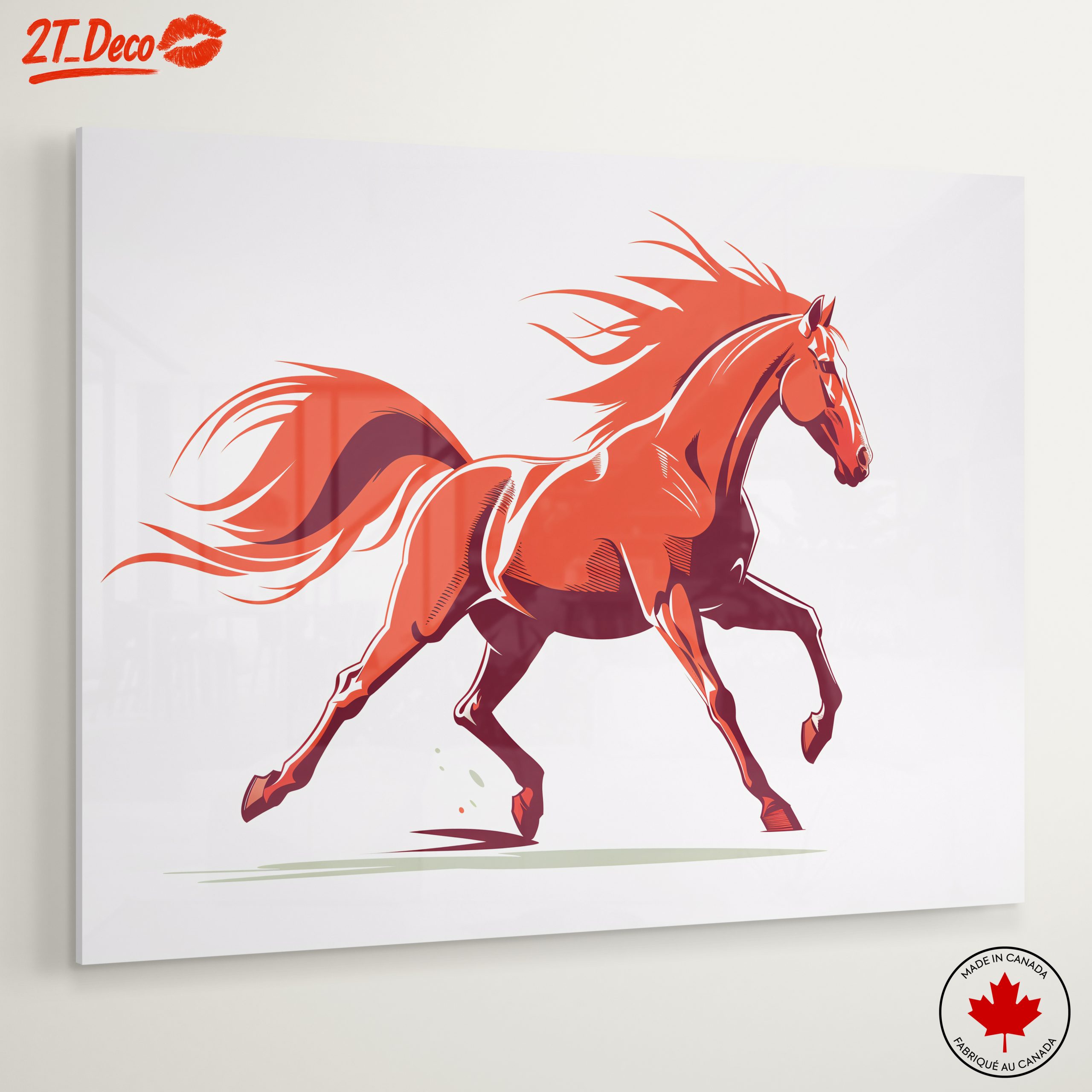 Stylized Red Horse Art - Image 6