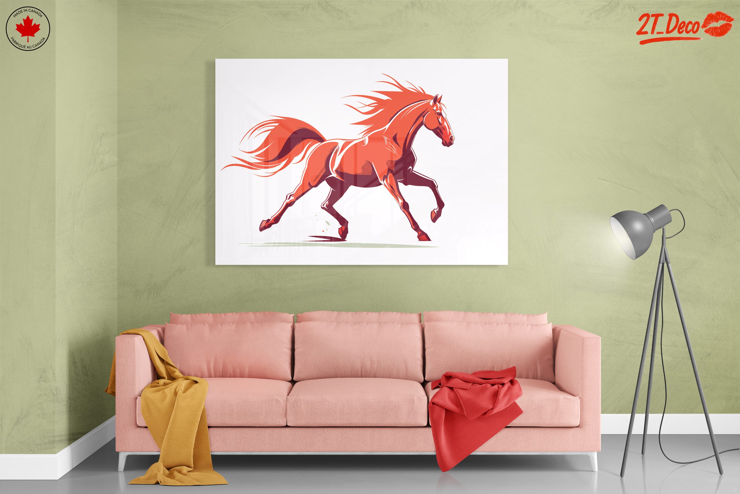 Stylized Red Horse Art - Image 7