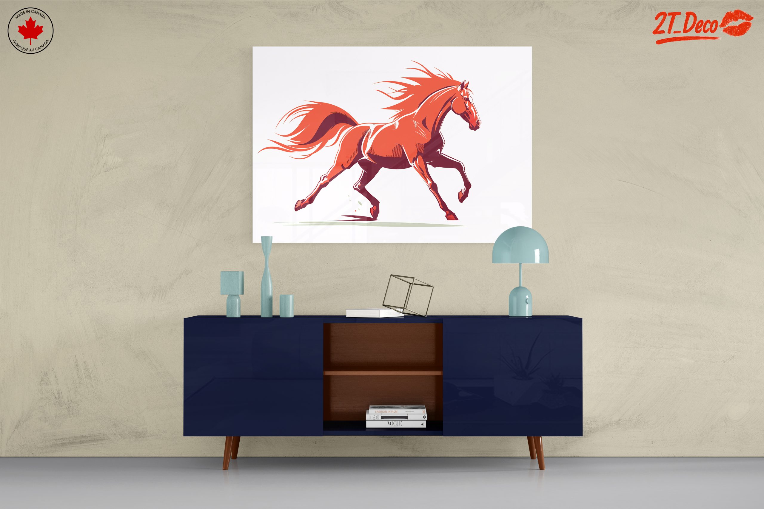 Stylized Red Horse Art - Image 8
