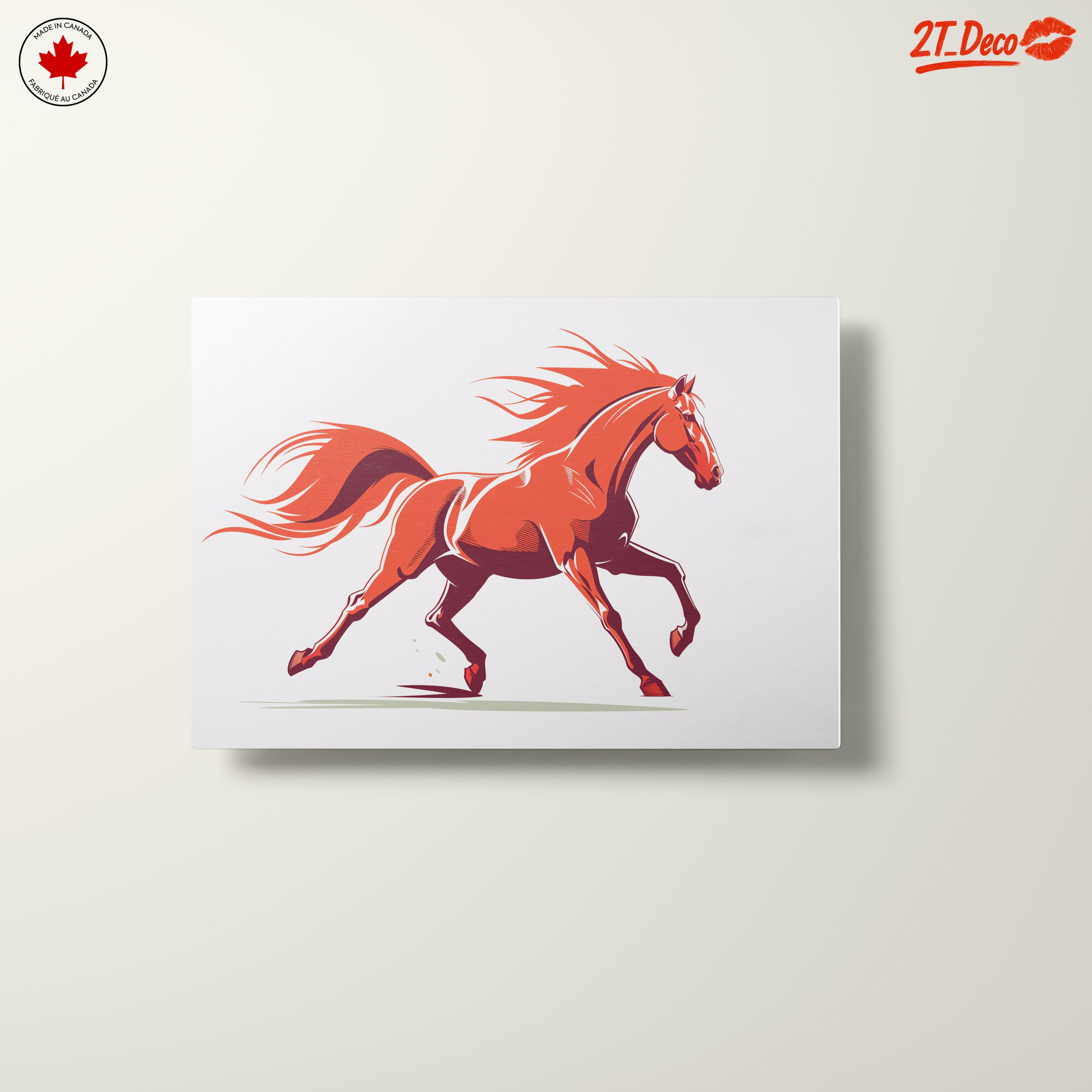 Stylized Red Horse Art - Image 10