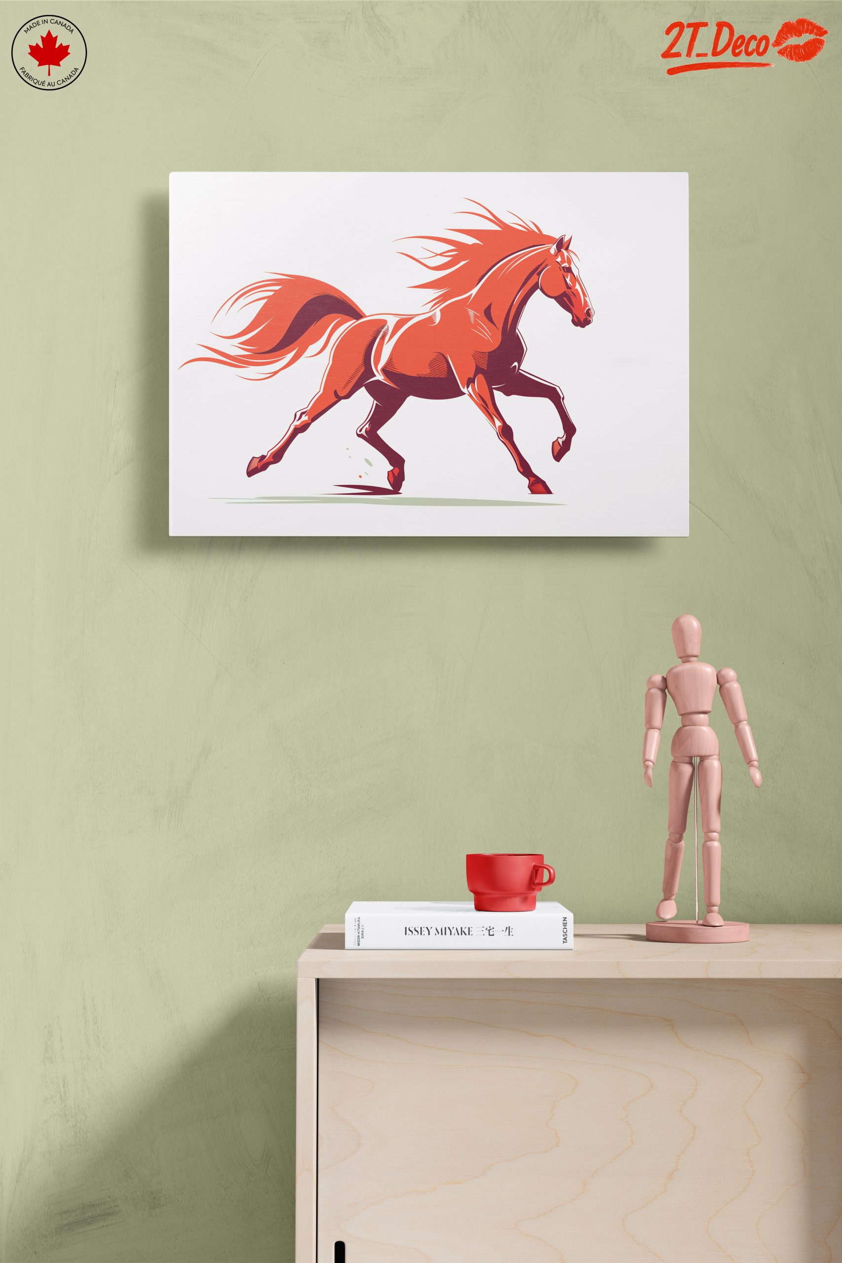 Stylized Red Horse Art - Image 14