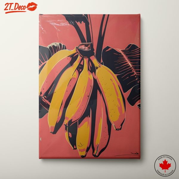 Vibrant Tropical Fruit Artwork Featuring Bananas