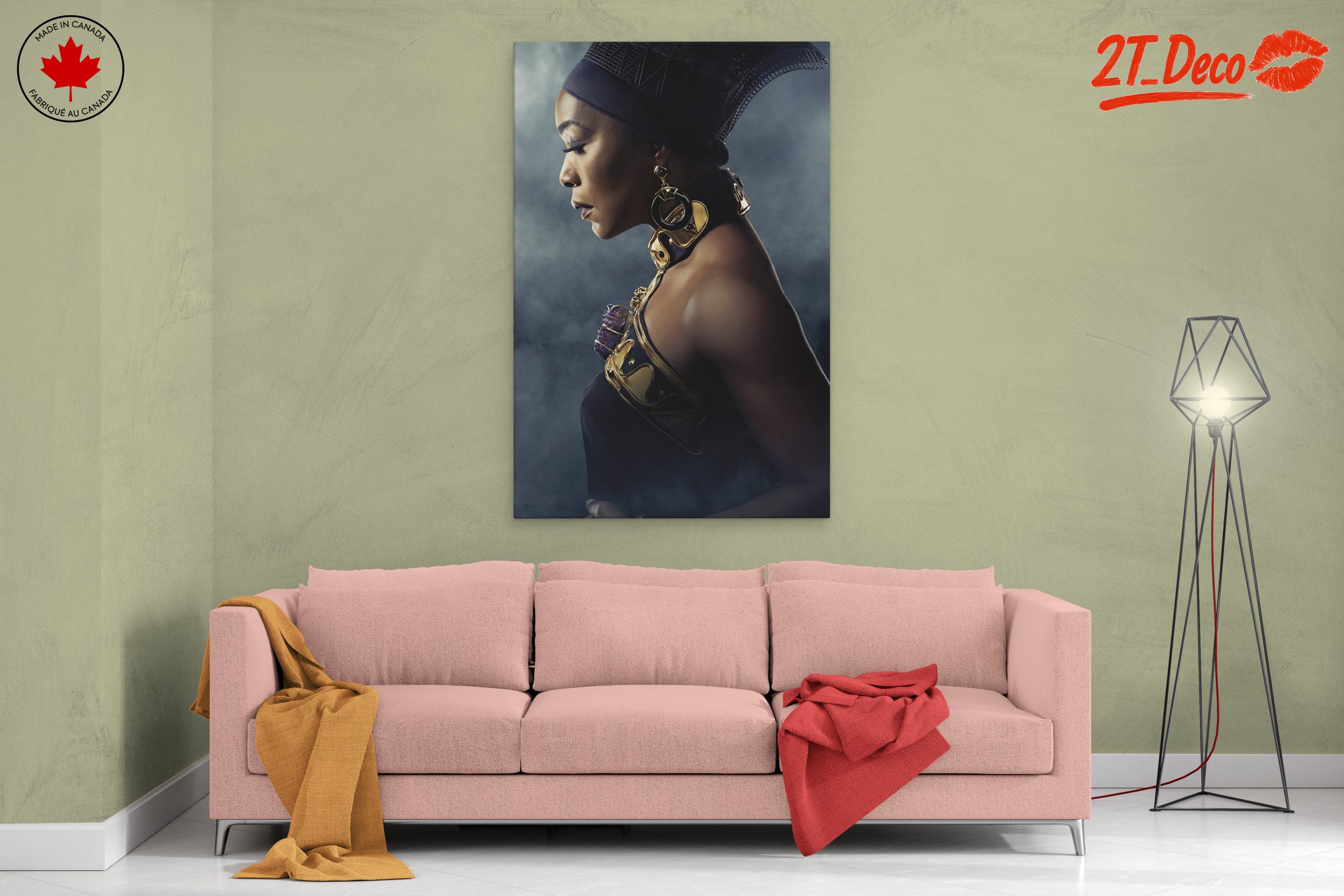 Elegant Afro Art Portrait - Image 2
