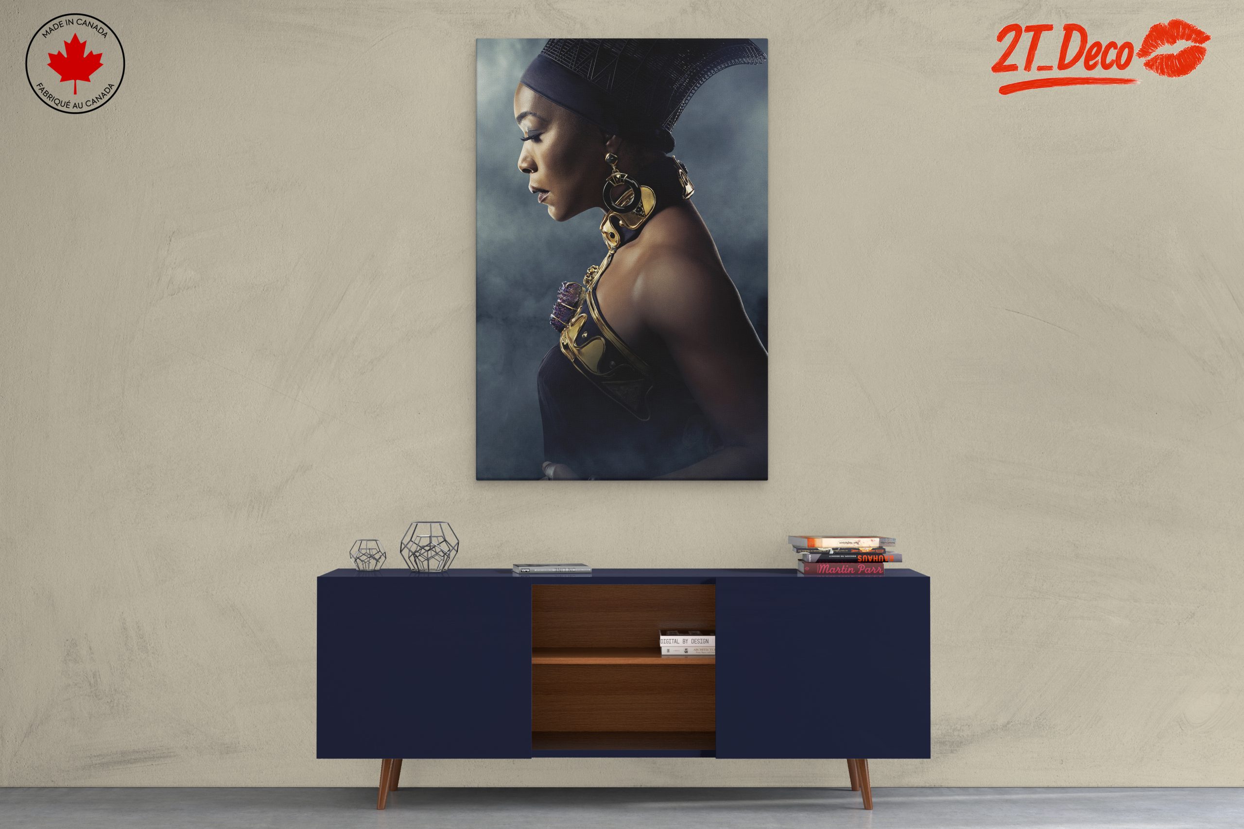 Elegant Afro Art Portrait - Image 3
