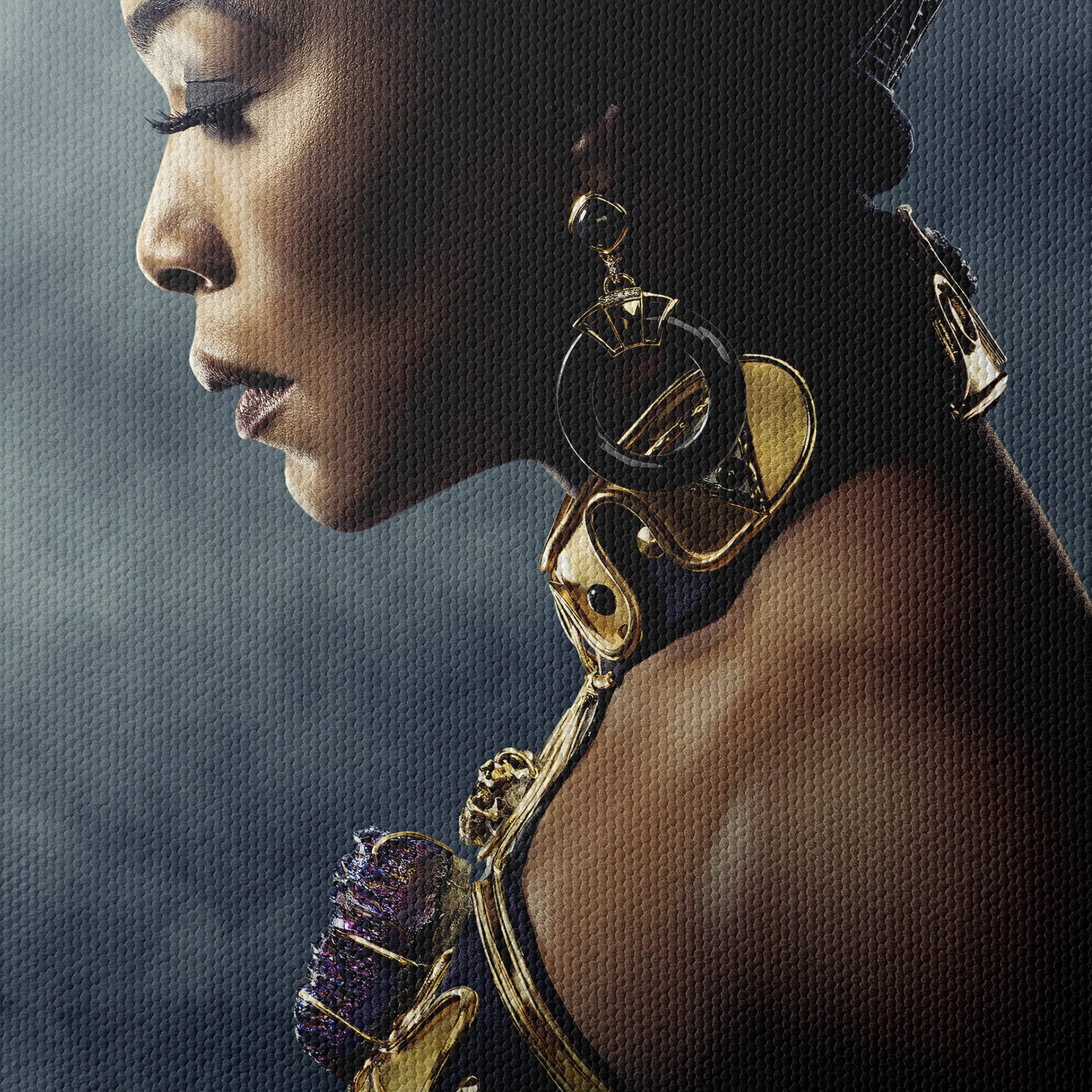 Elegant Afro Art Portrait - Image 4