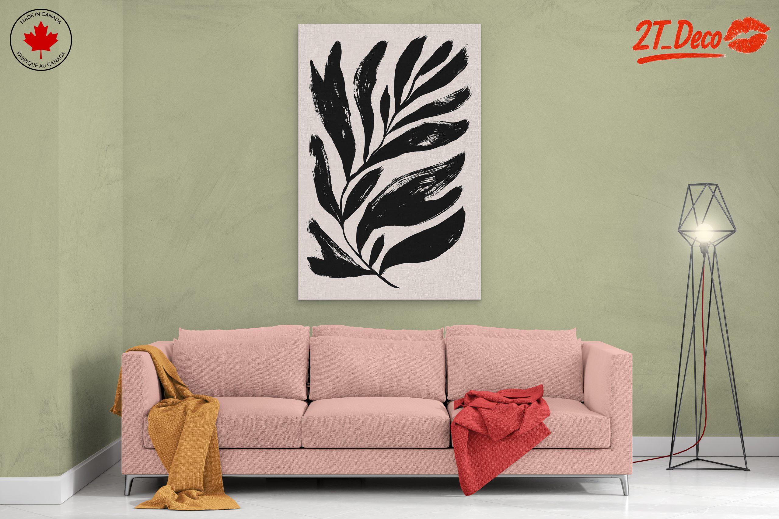Bold Abstract Botanical Artwork - Image 2