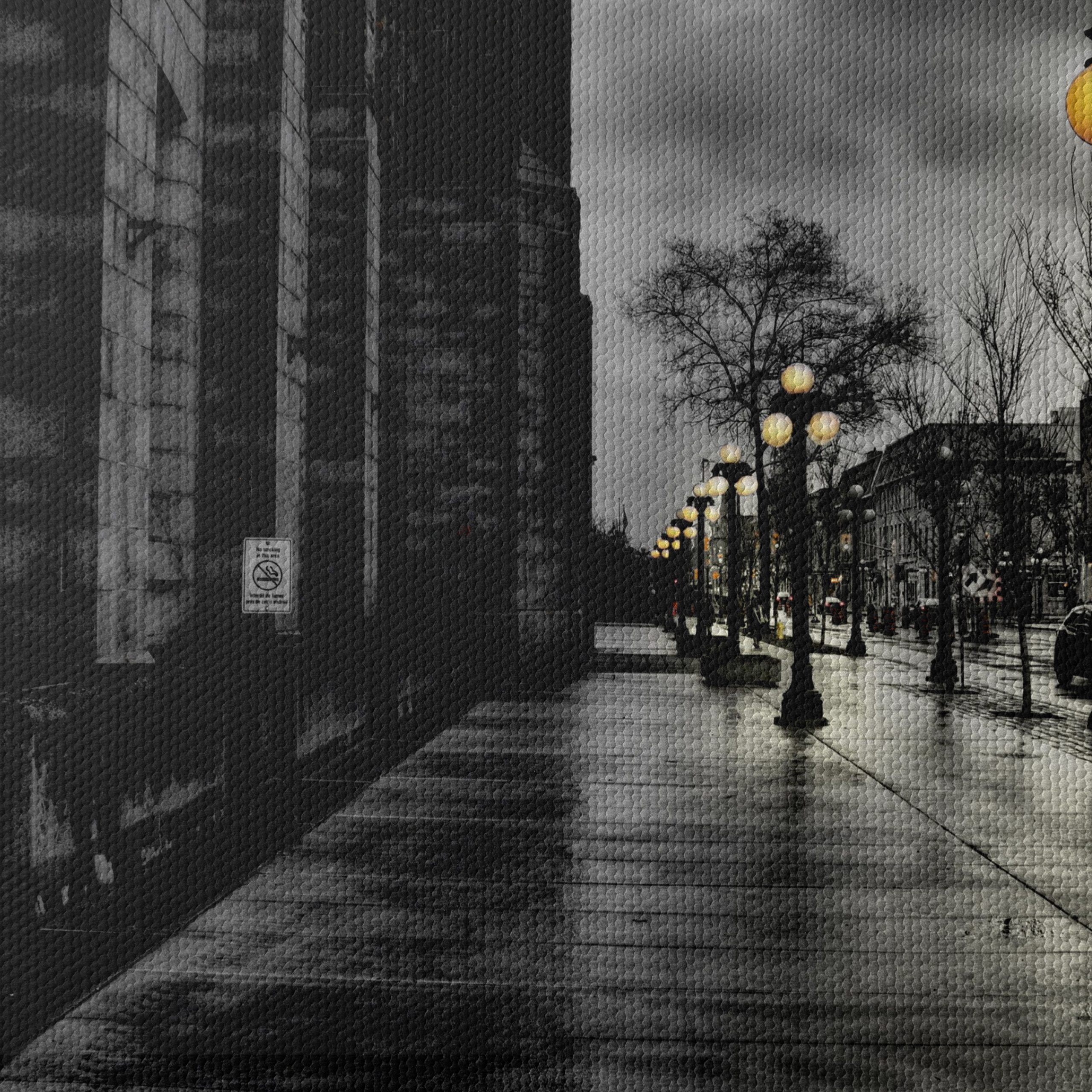 Urban Nightscape with Lamp Posts - Image 4