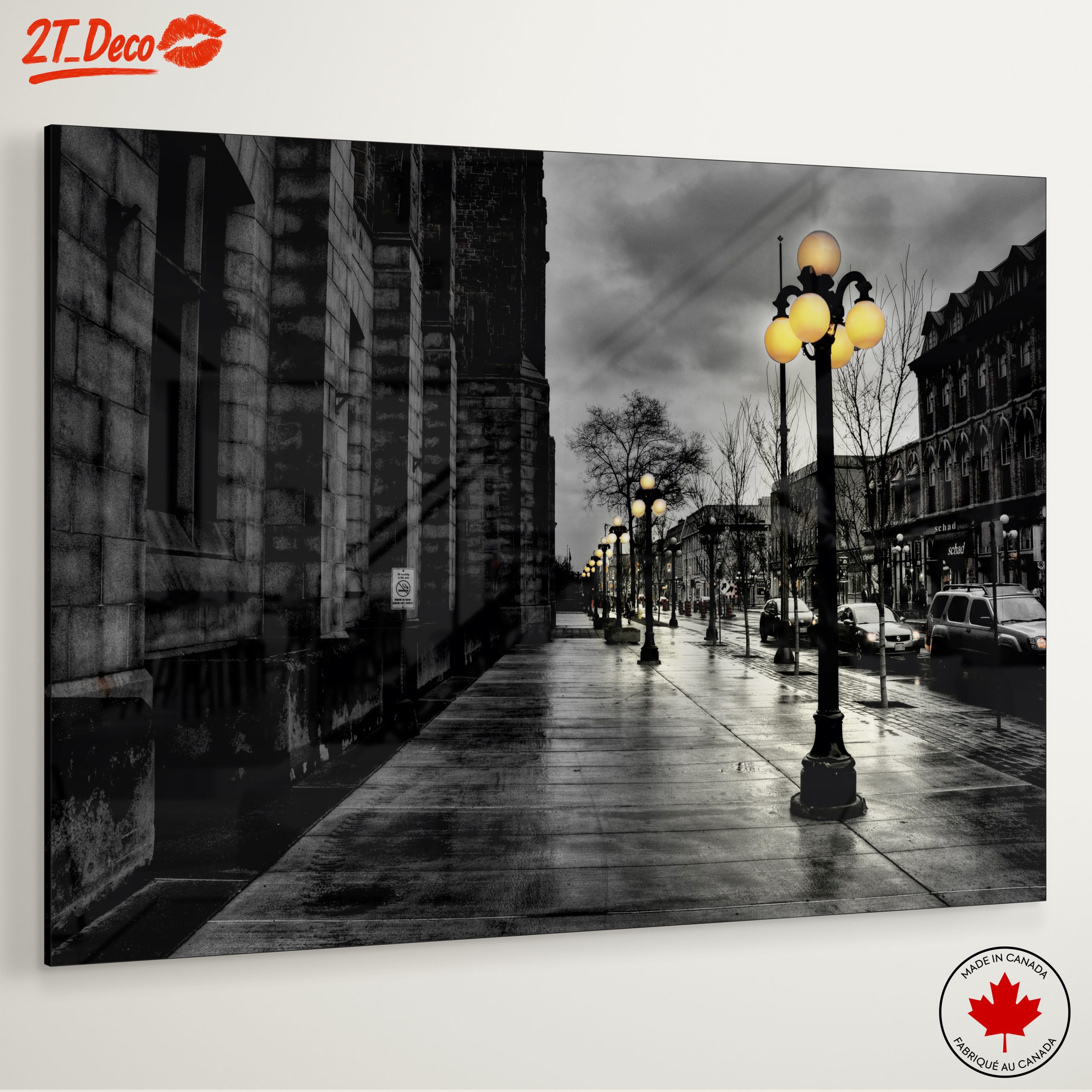 Urban Nightscape with Lamp Posts - Image 6