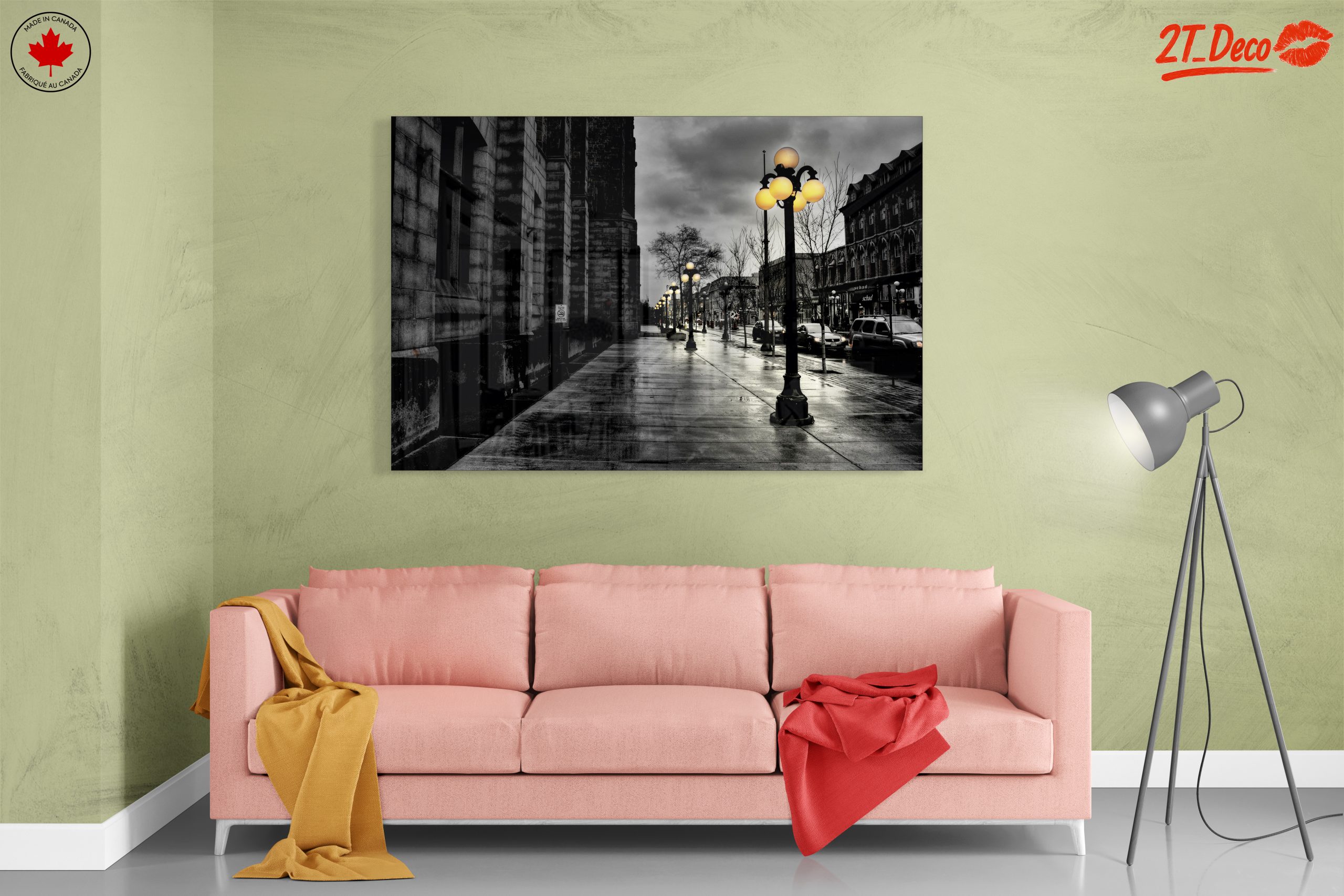 Urban Nightscape with Lamp Posts - Image 7
