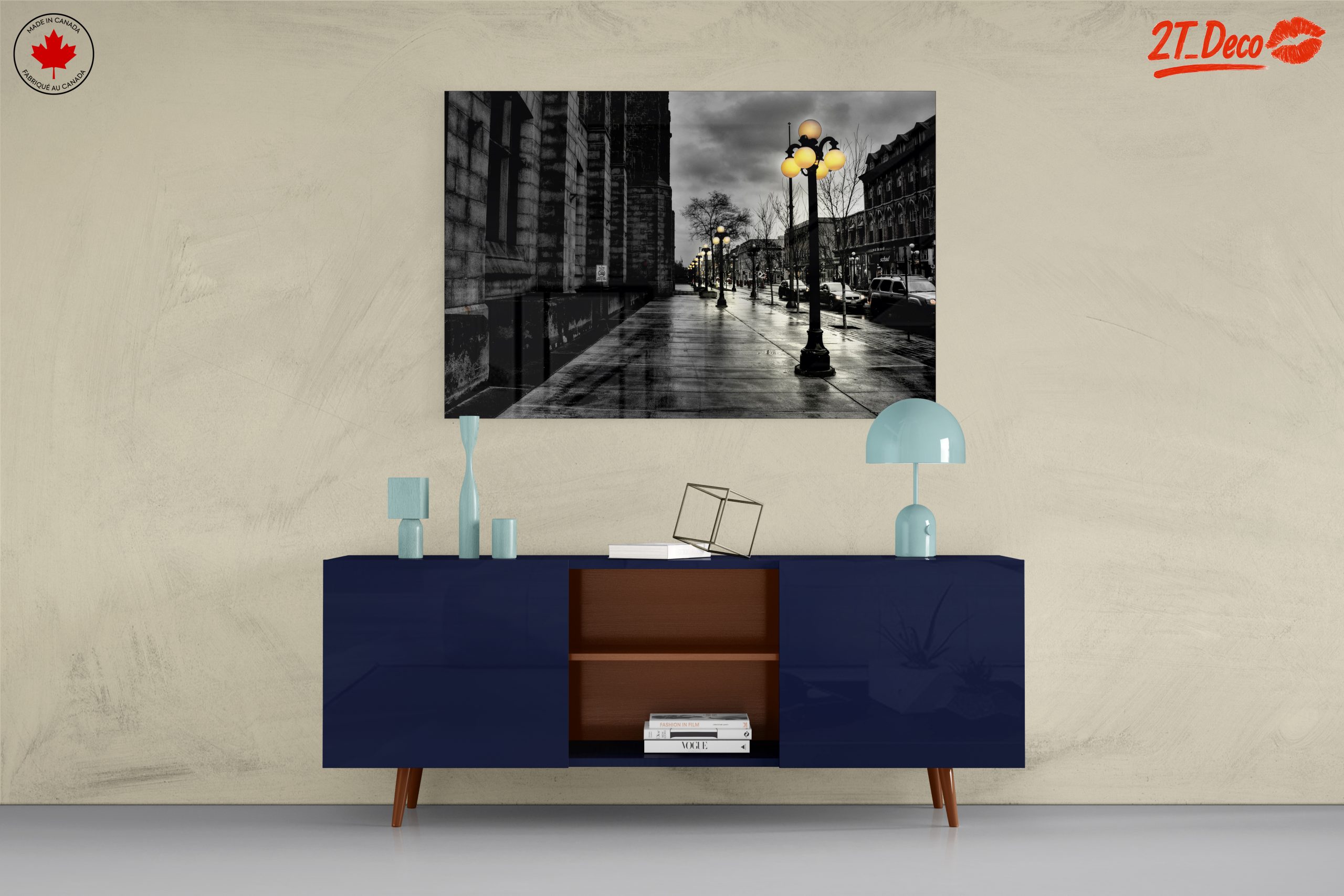 Urban Nightscape with Lamp Posts - Image 8