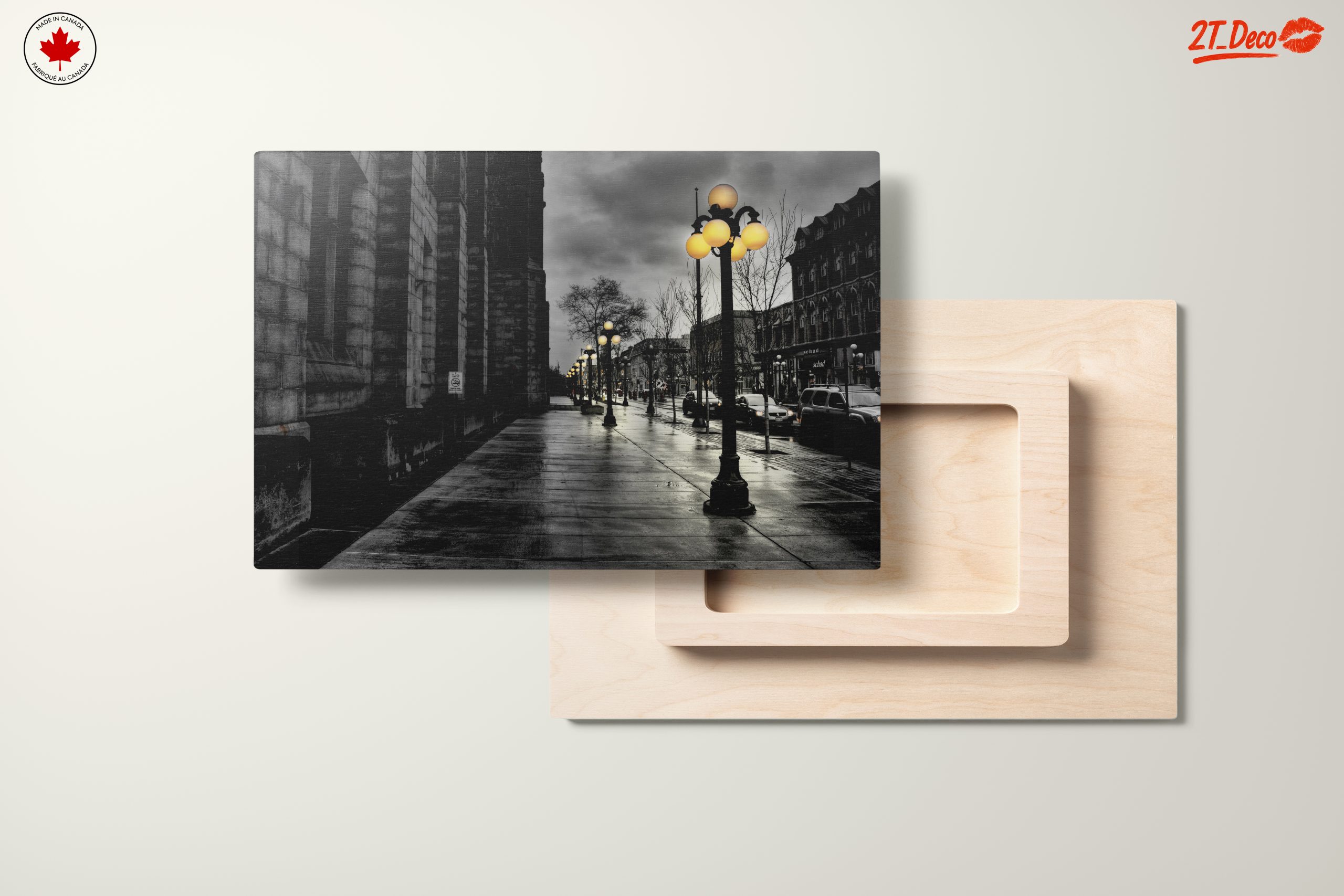 Urban Nightscape with Lamp Posts - Image 11