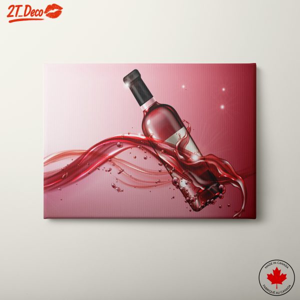 Elegant Wine and Bubbles Artwork