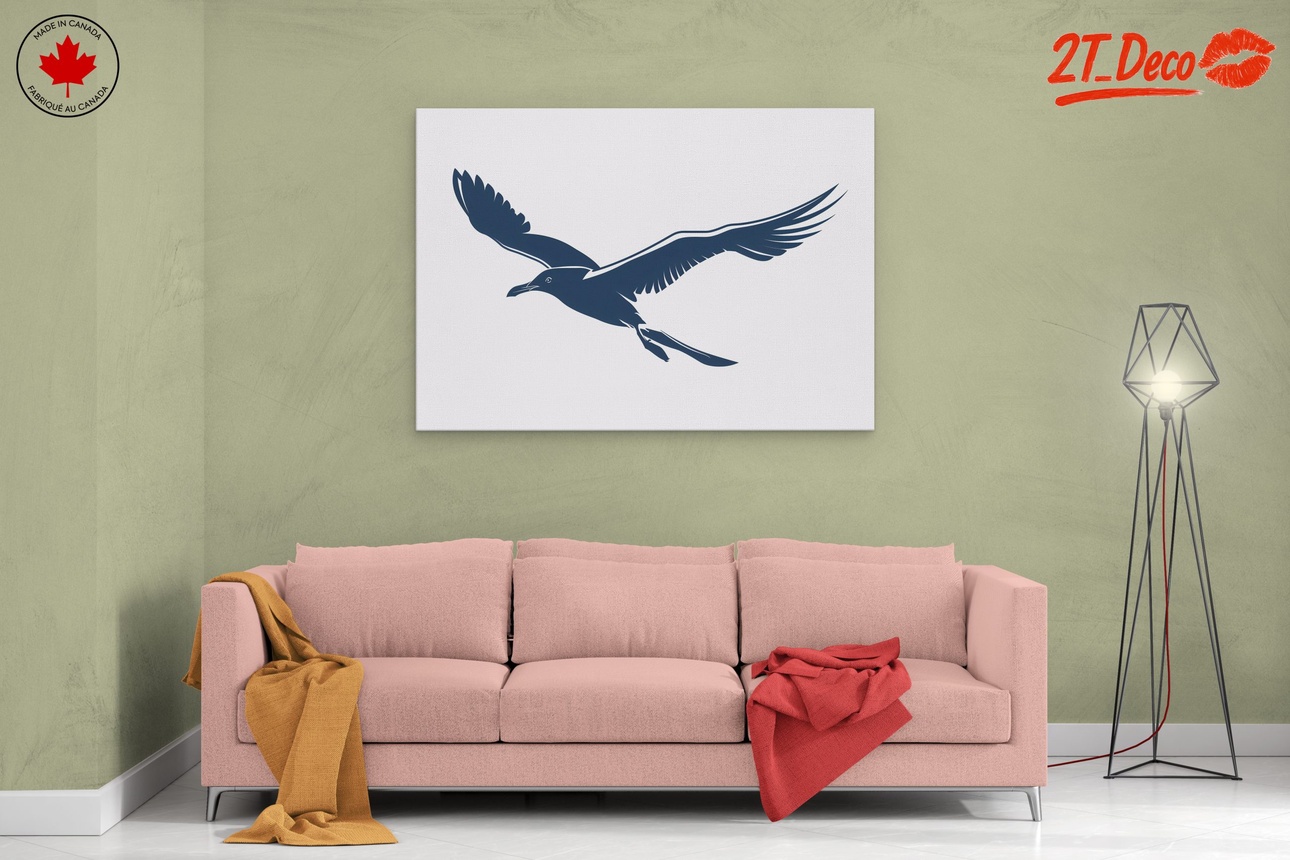 Elegant Bird in Flight Wall Art - Image 2