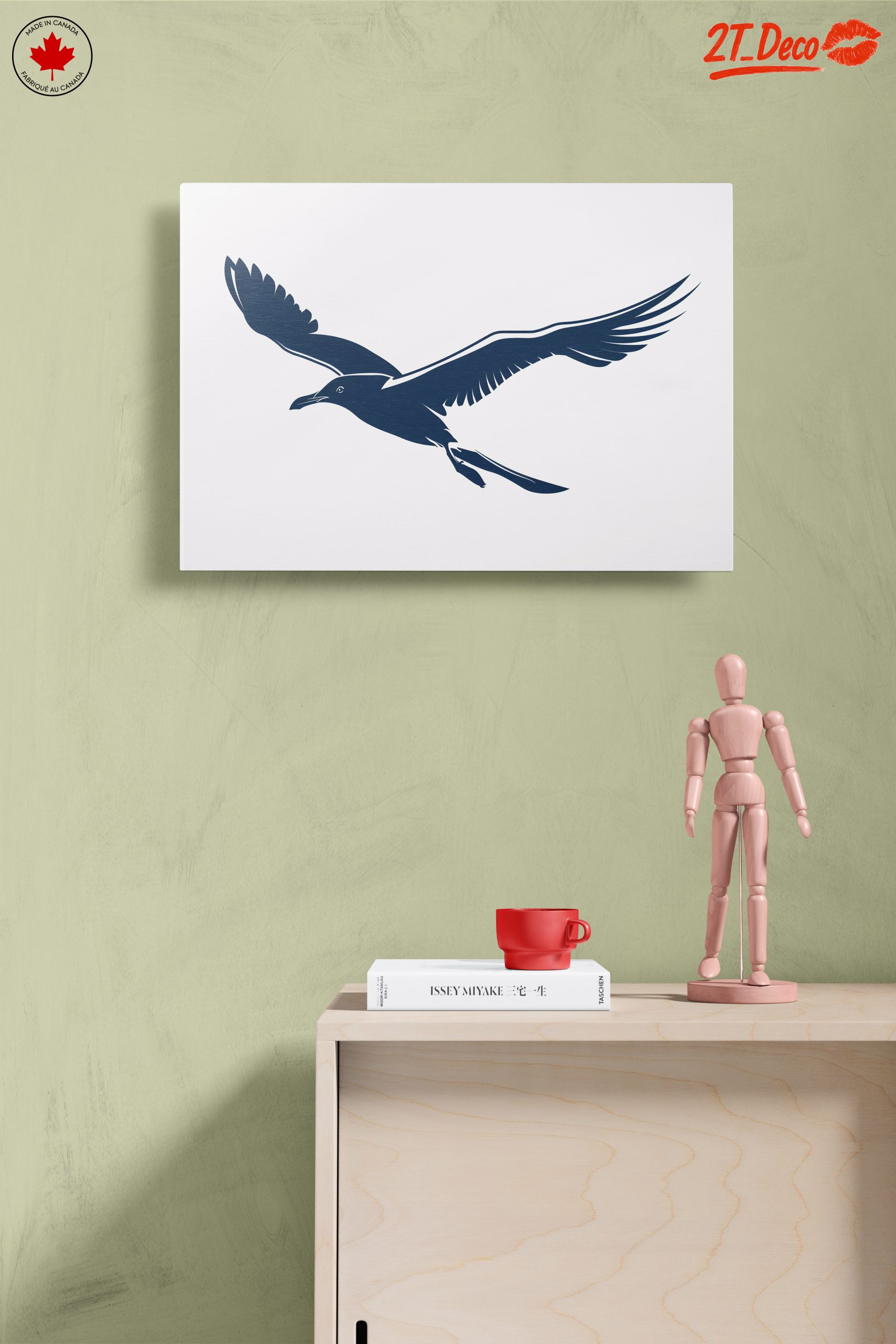 Elegant Bird in Flight Wall Art - Image 14