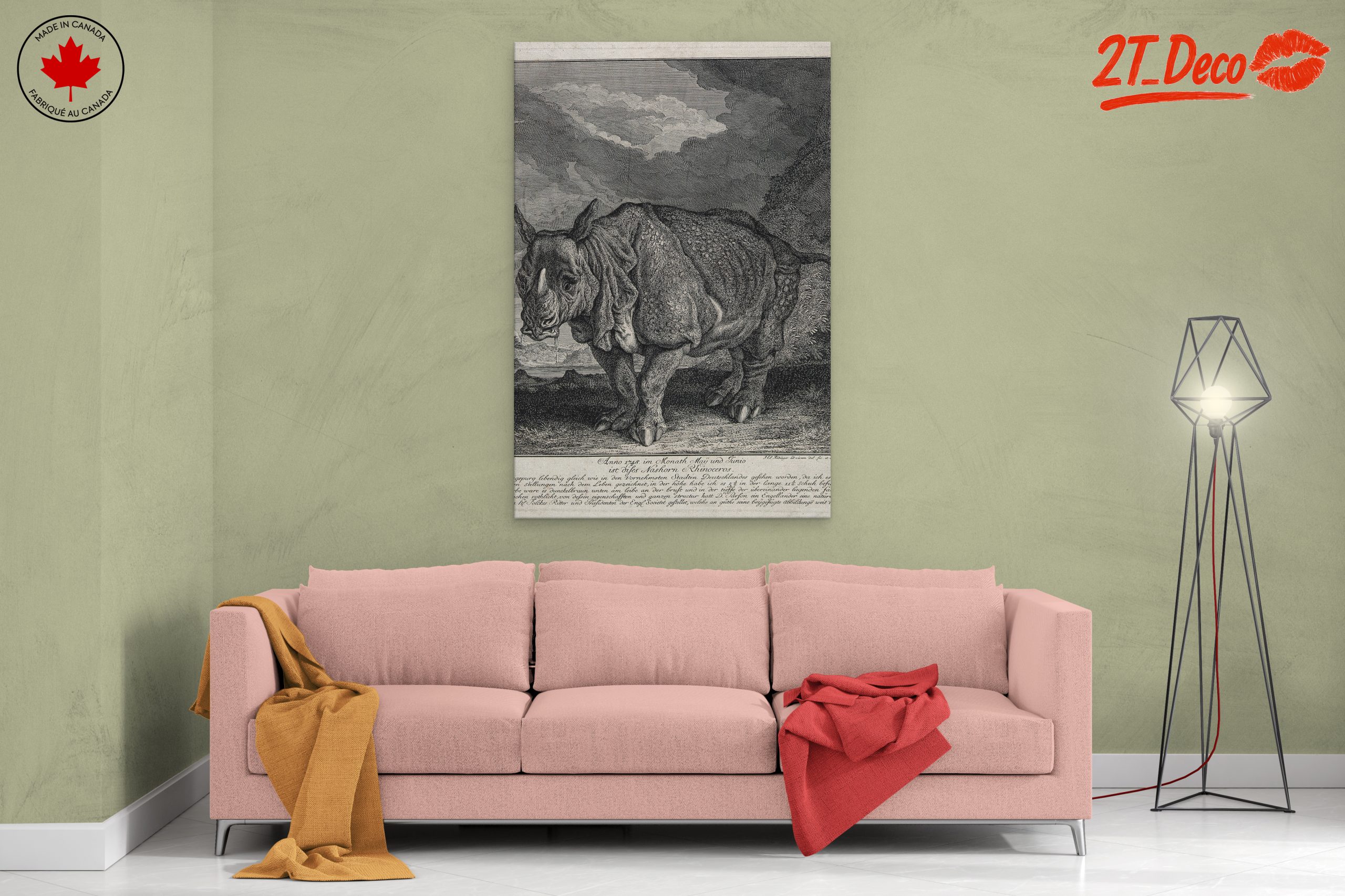 Artistic Representation of a Rhinoceros - Image 2