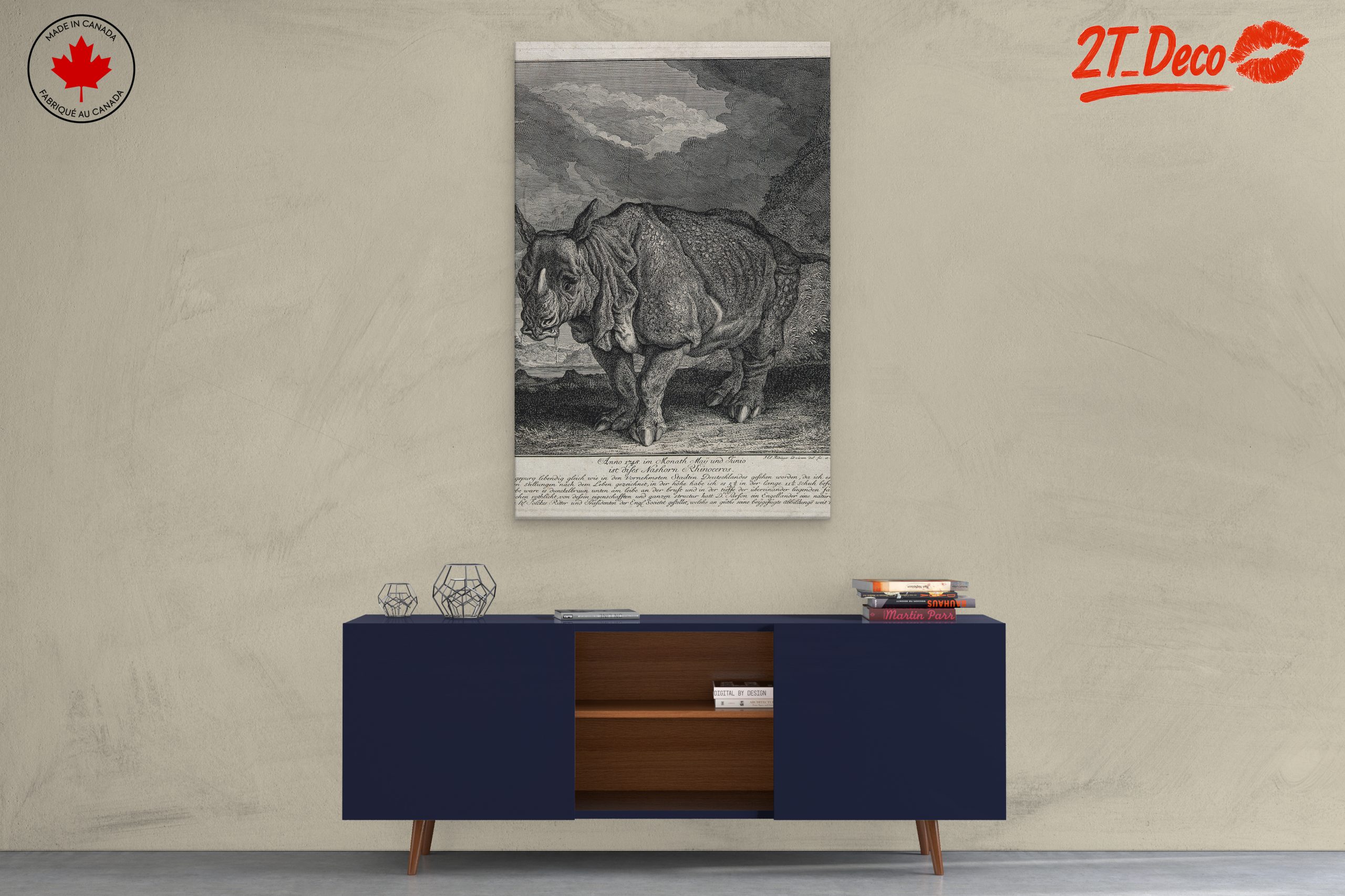 Artistic Representation of a Rhinoceros - Image 3