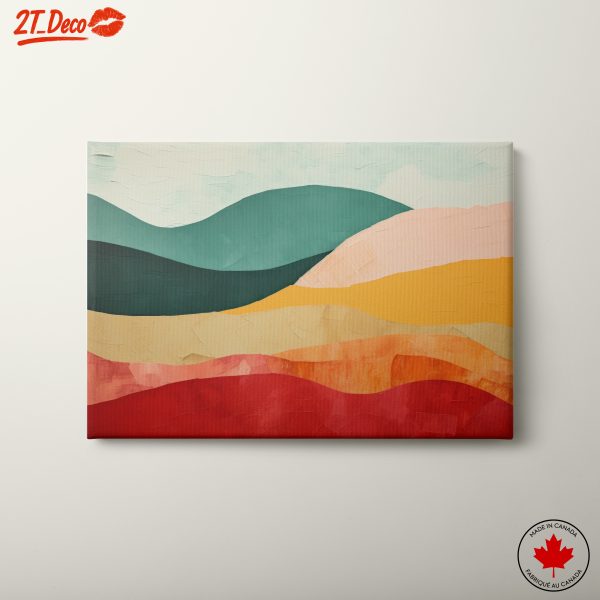 Colorful Abstract Landscape Collage Art