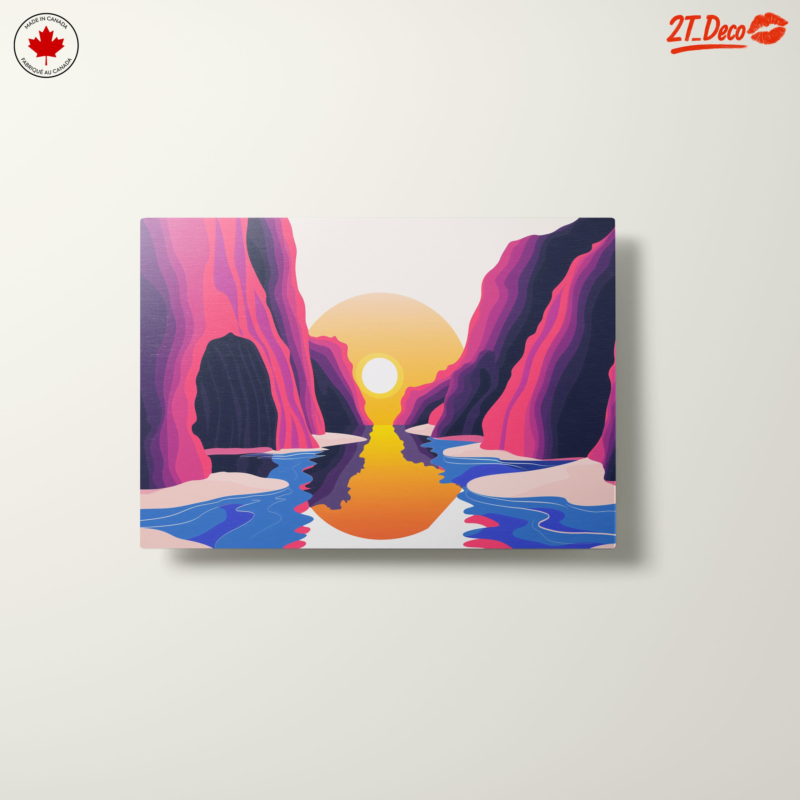 Vibrant Abstract Landscape with Sunset - Image 10