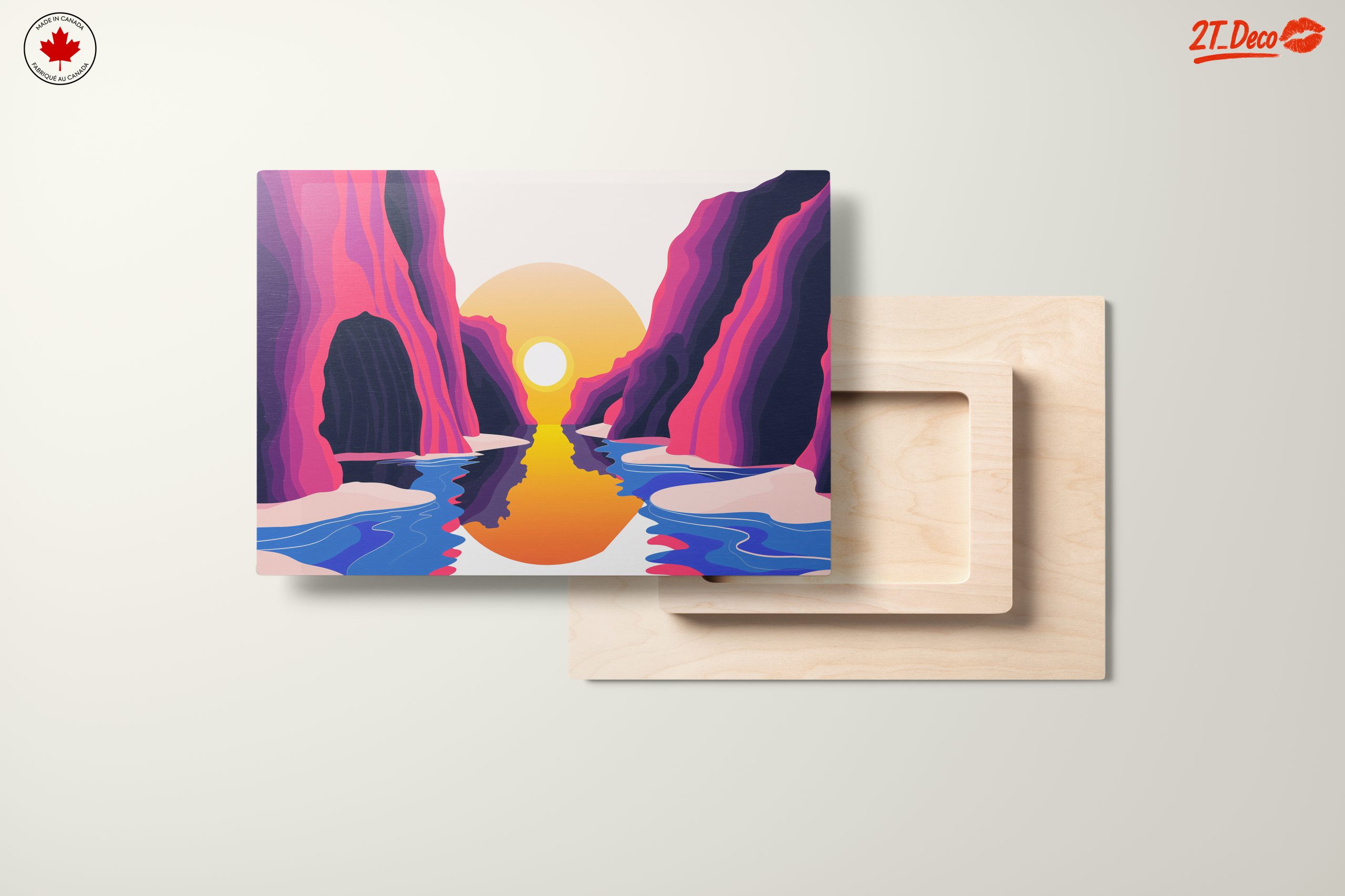 Vibrant Abstract Landscape with Sunset - Image 11