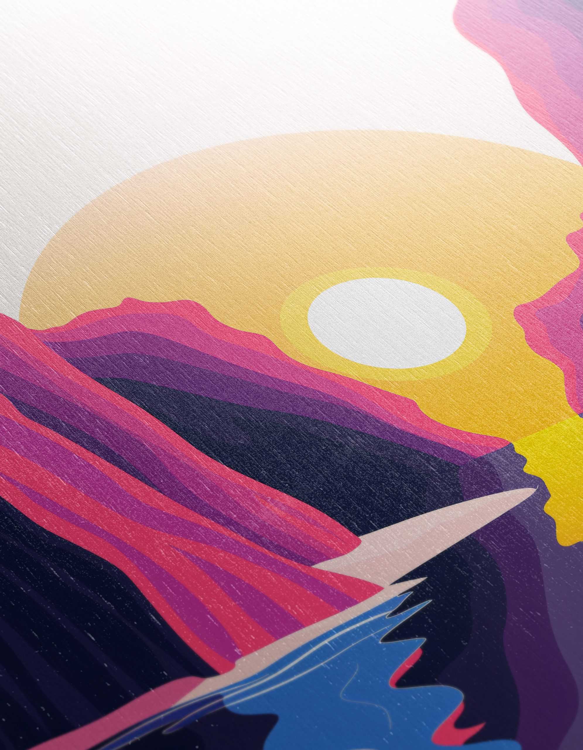 Vibrant Abstract Landscape with Sunset - Image 12