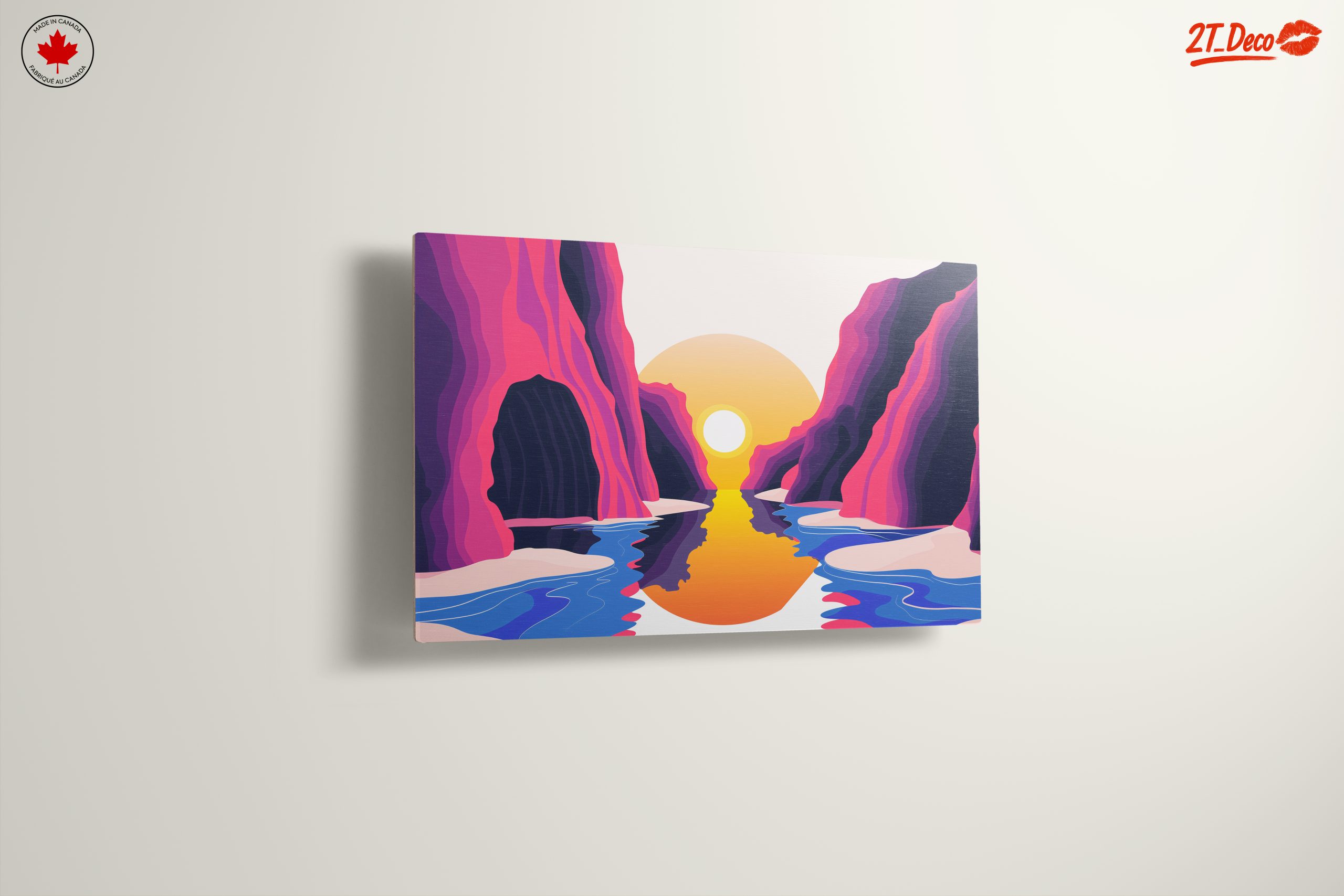 Vibrant Abstract Landscape with Sunset - Image 13