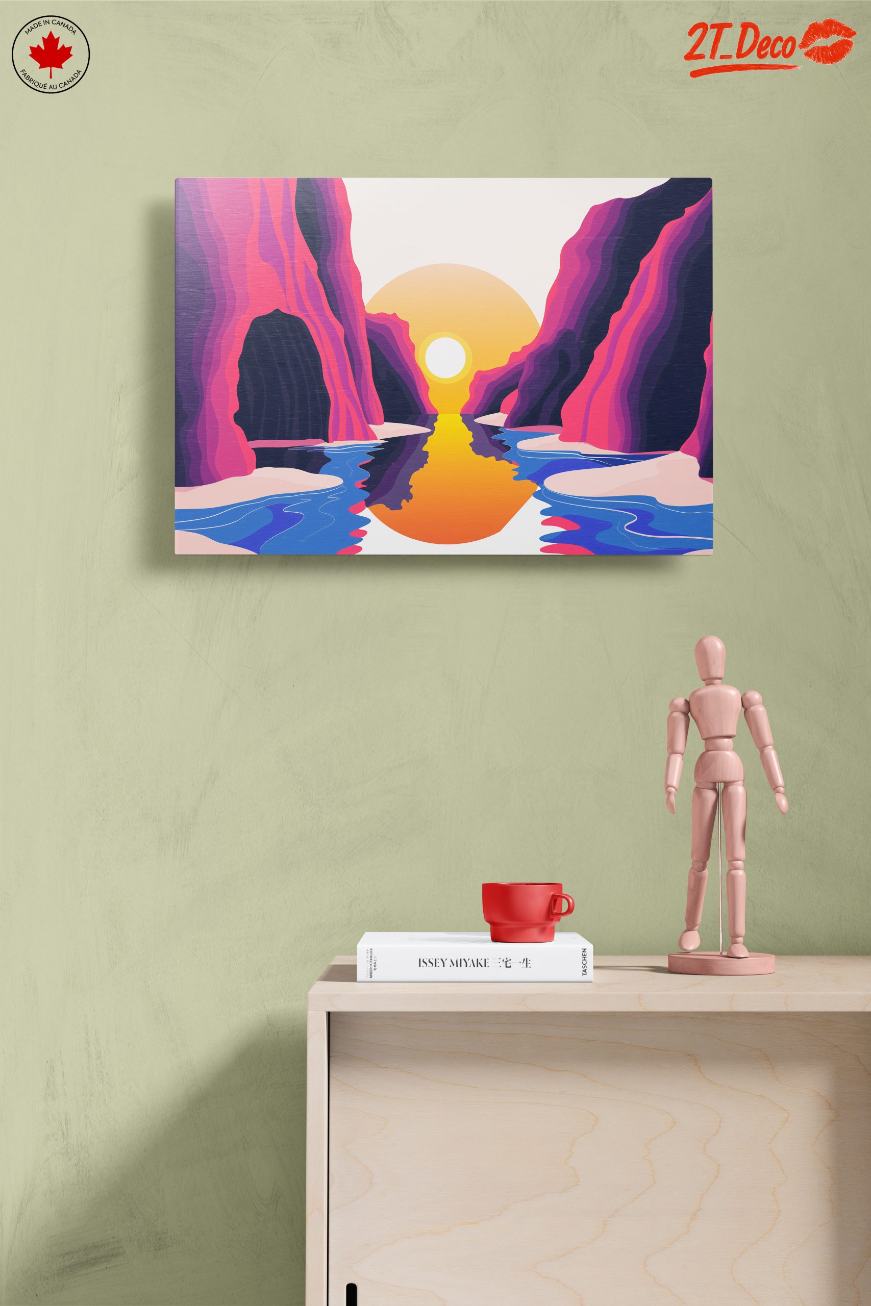 Vibrant Abstract Landscape with Sunset - Image 14