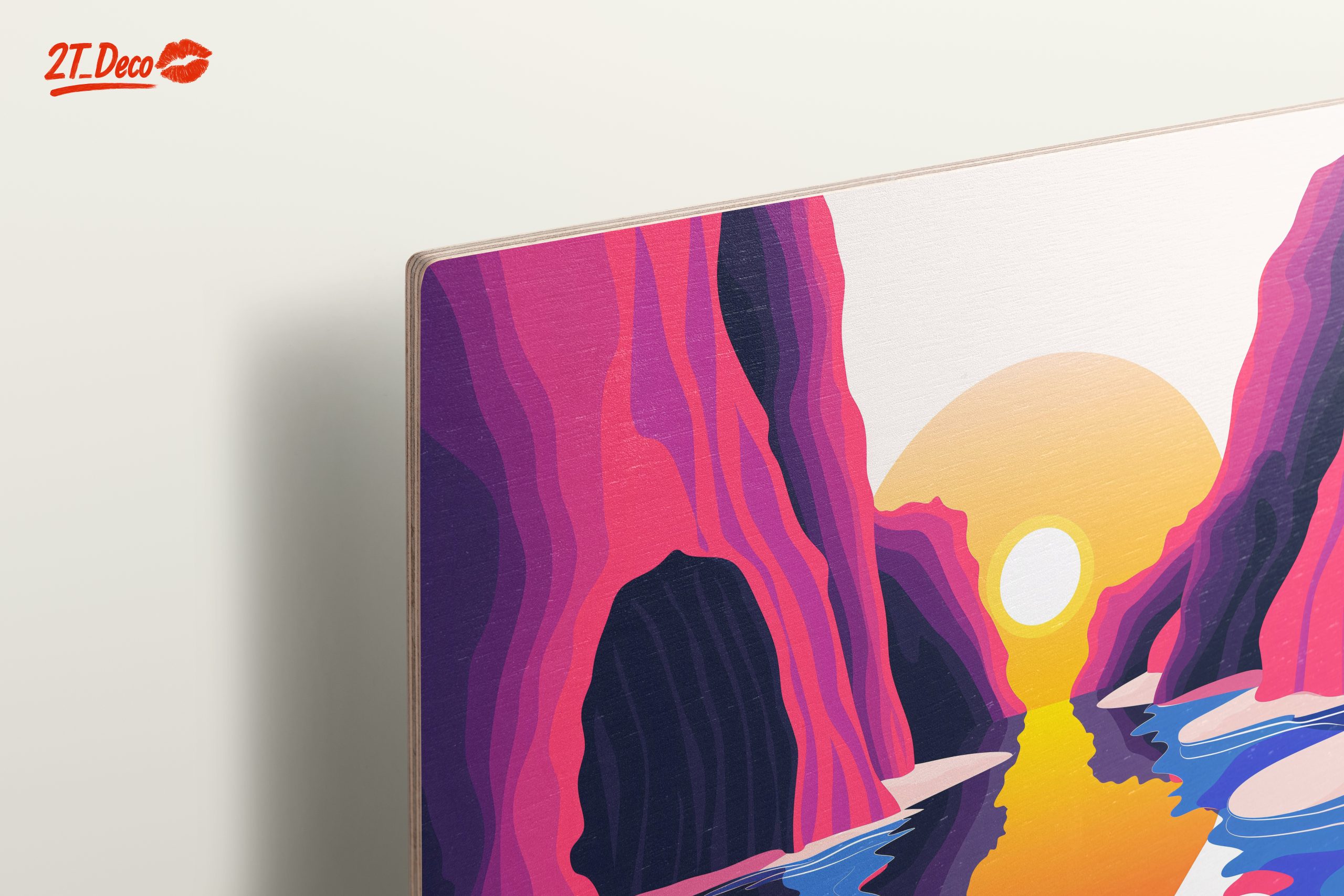 Vibrant Abstract Landscape with Sunset - Image 15