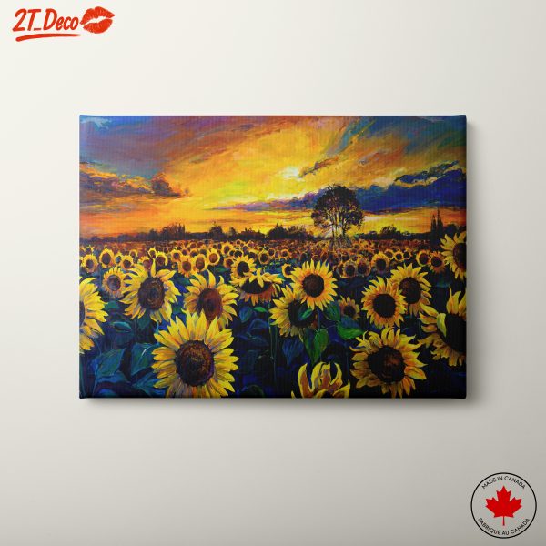 Vibrant Sunflower Field at Sunset 3