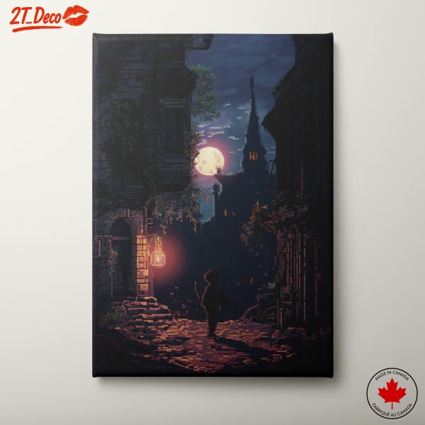 Dreamy Abstract Moonlit Street Art