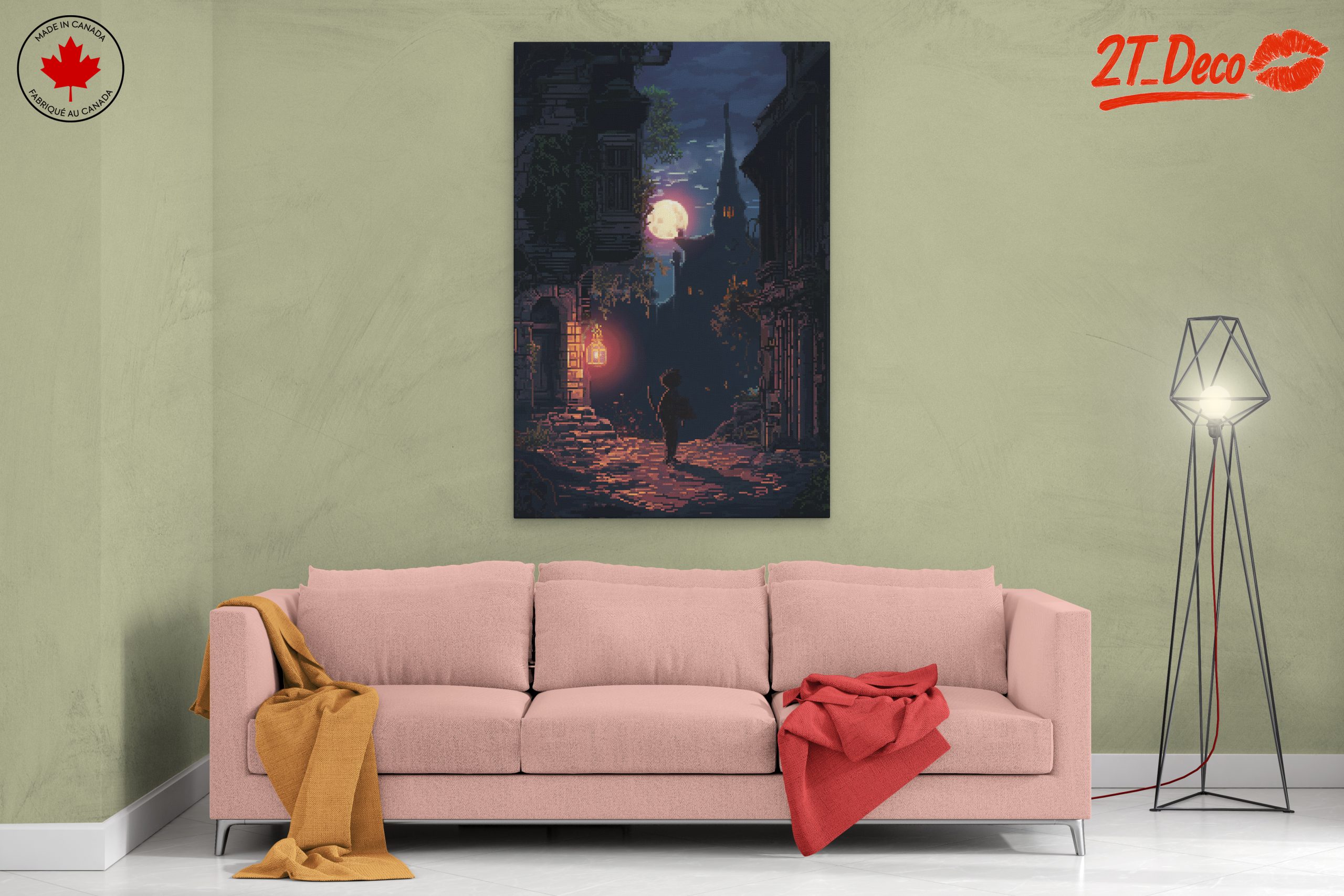 Dreamy Abstract Moonlit Street Art - Image 2