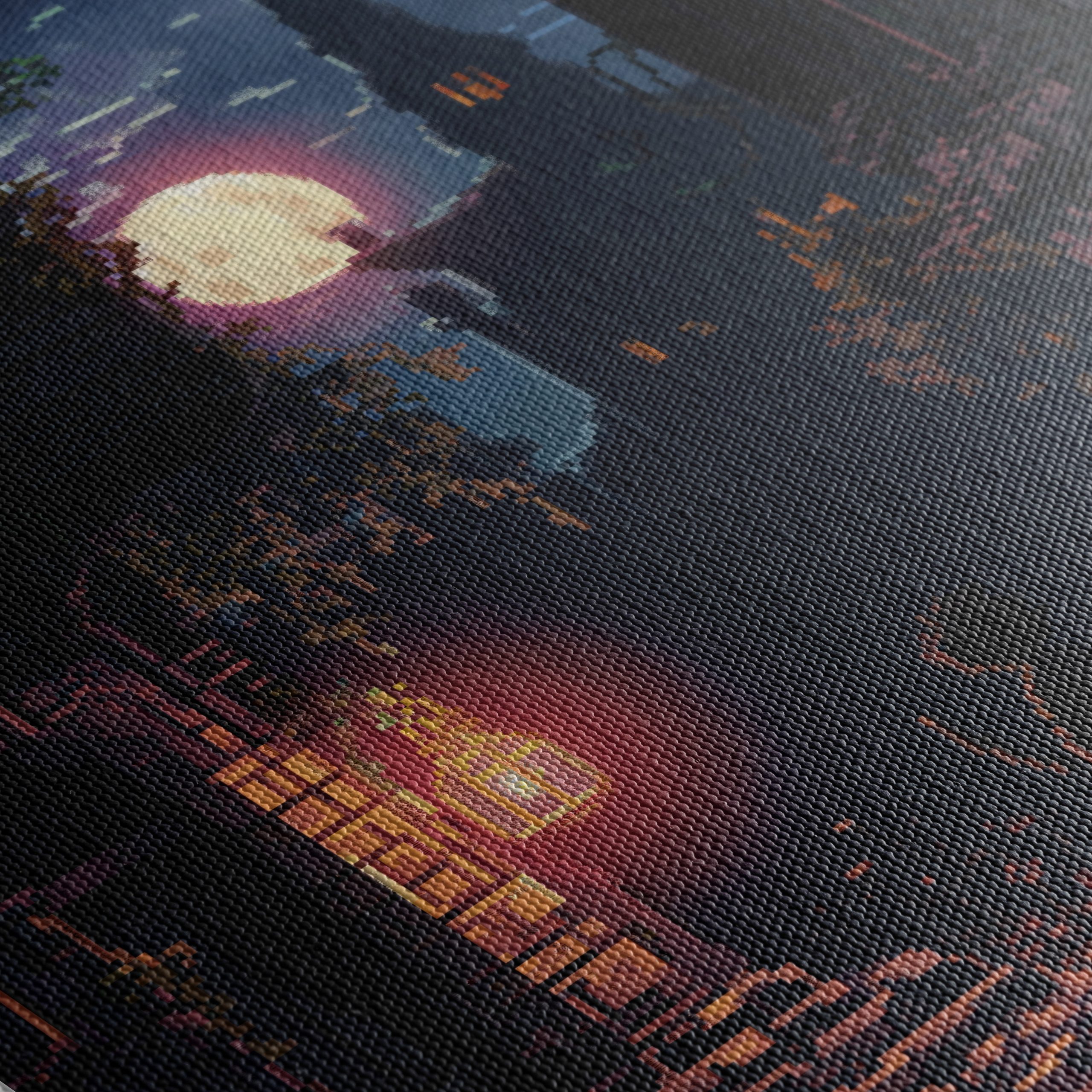 Dreamy Abstract Moonlit Street Art - Image 5