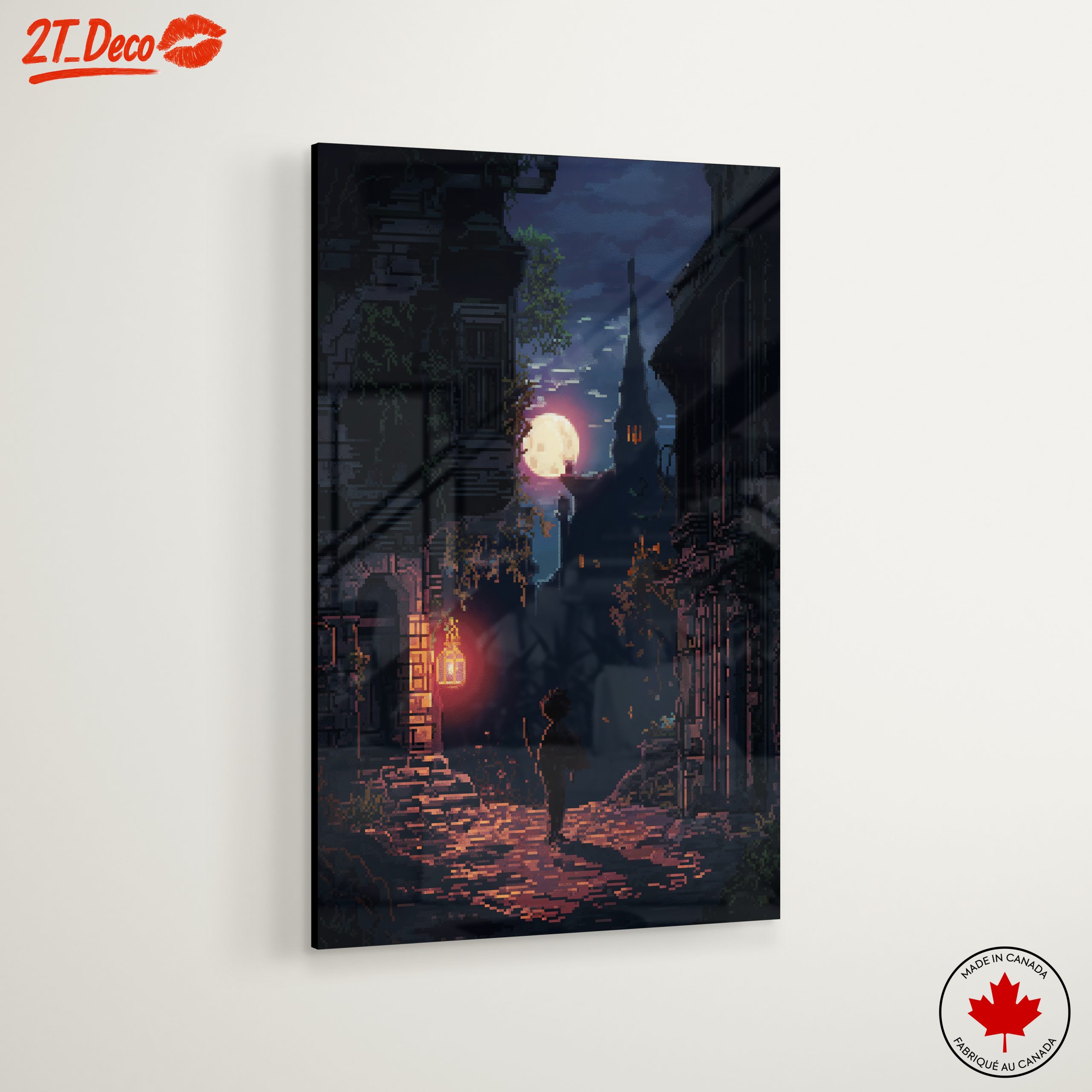 Dreamy Abstract Moonlit Street Art - Image 6