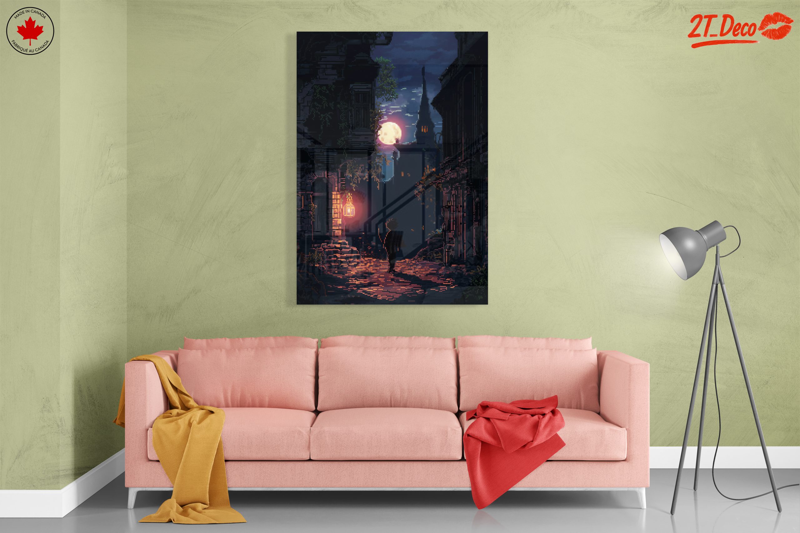 Dreamy Abstract Moonlit Street Art - Image 7