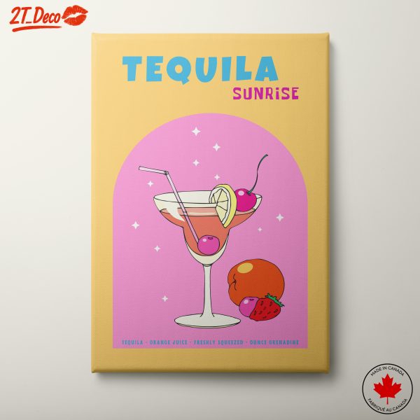 Tequila Sunrise Cocktail Art