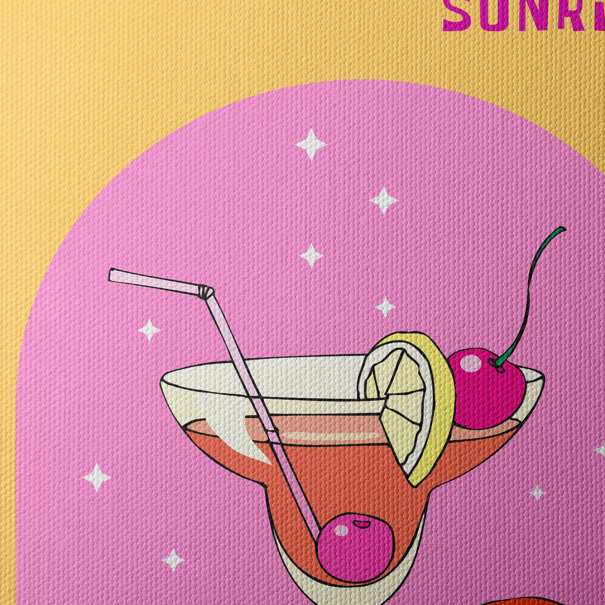 Tequila Sunrise Cocktail Art - Image 4