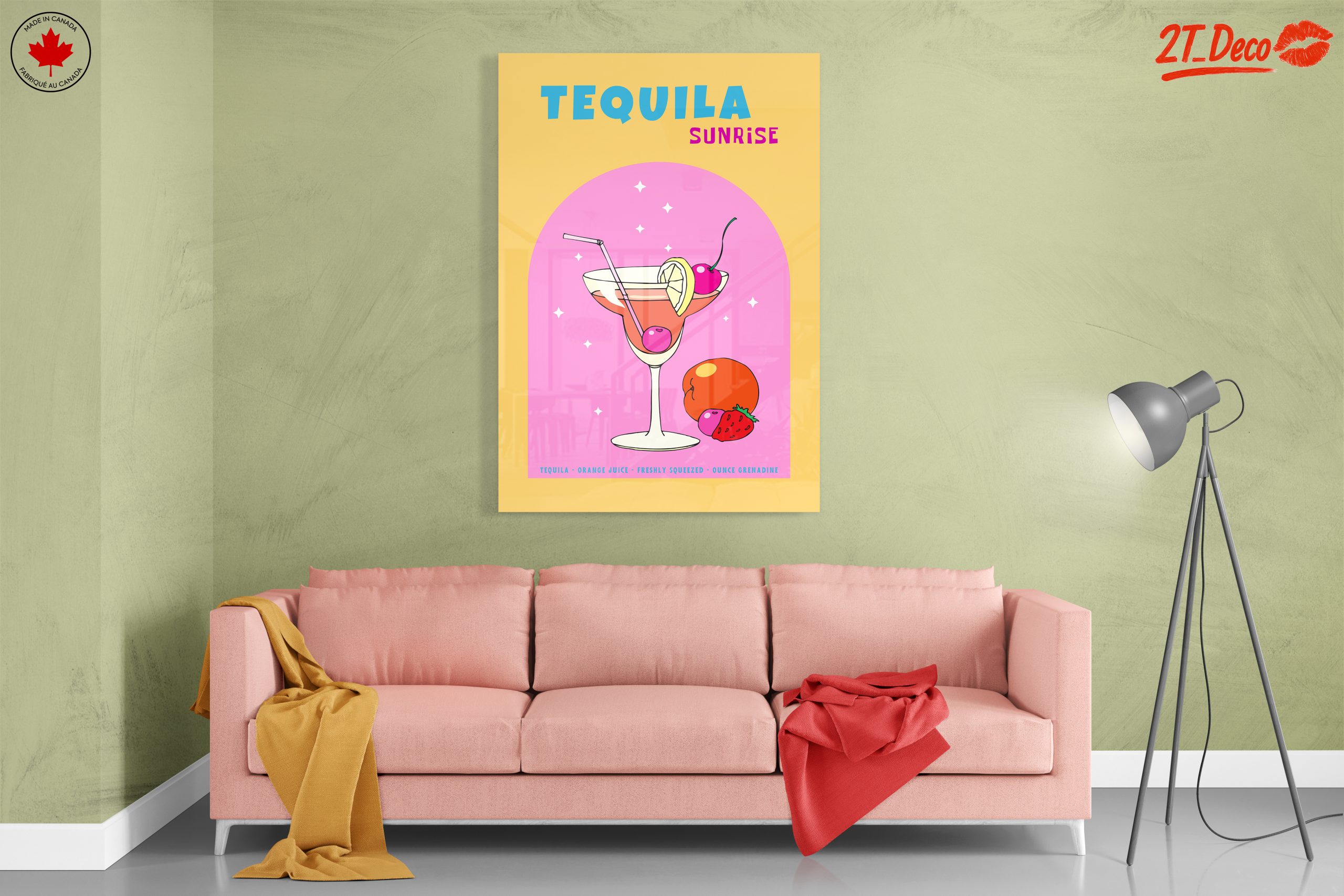 Tequila Sunrise Cocktail Art - Image 7