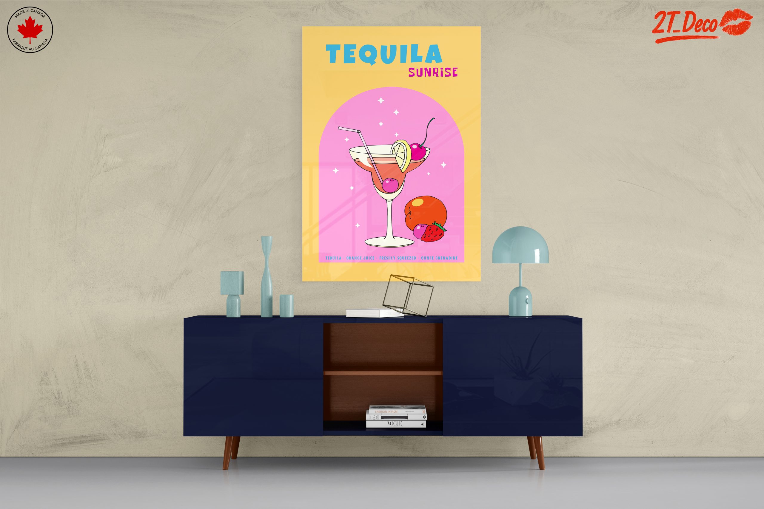 Tequila Sunrise Cocktail Art - Image 8