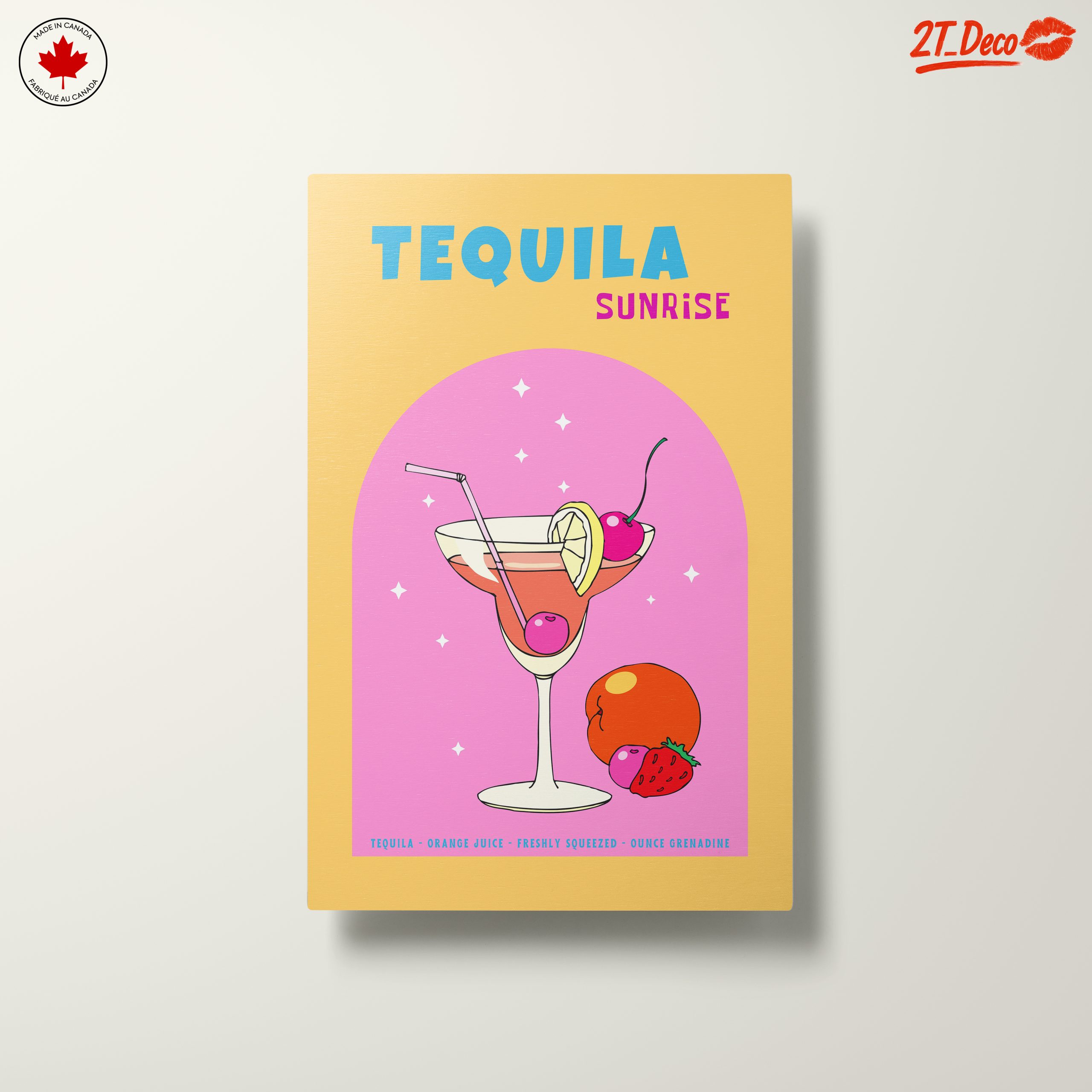 Tequila Sunrise Cocktail Art - Image 10