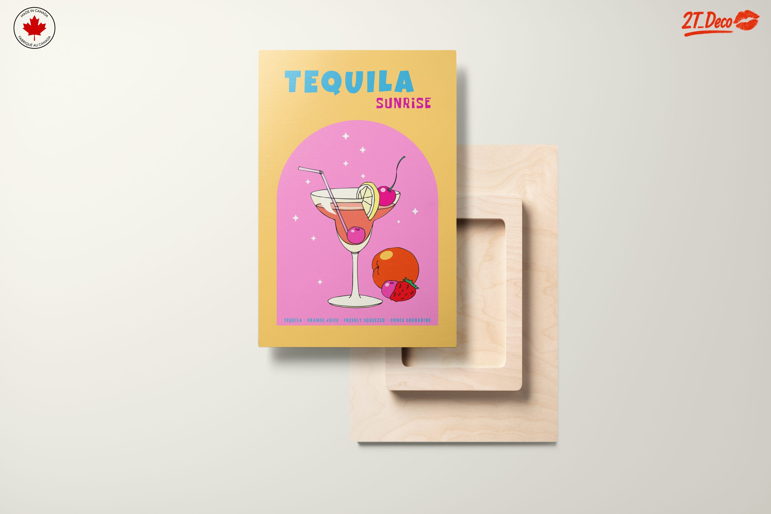 Tequila Sunrise Cocktail Art - Image 11