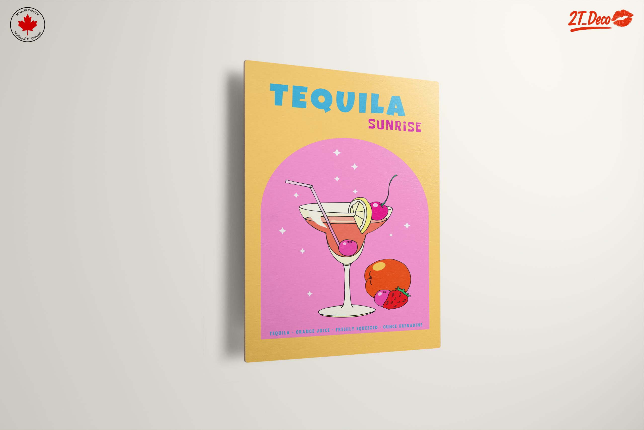Tequila Sunrise Cocktail Art - Image 13