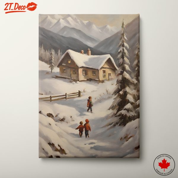 Winter Landscape with Children in Nature