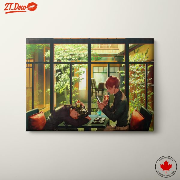 Charming Anime Scene in Café