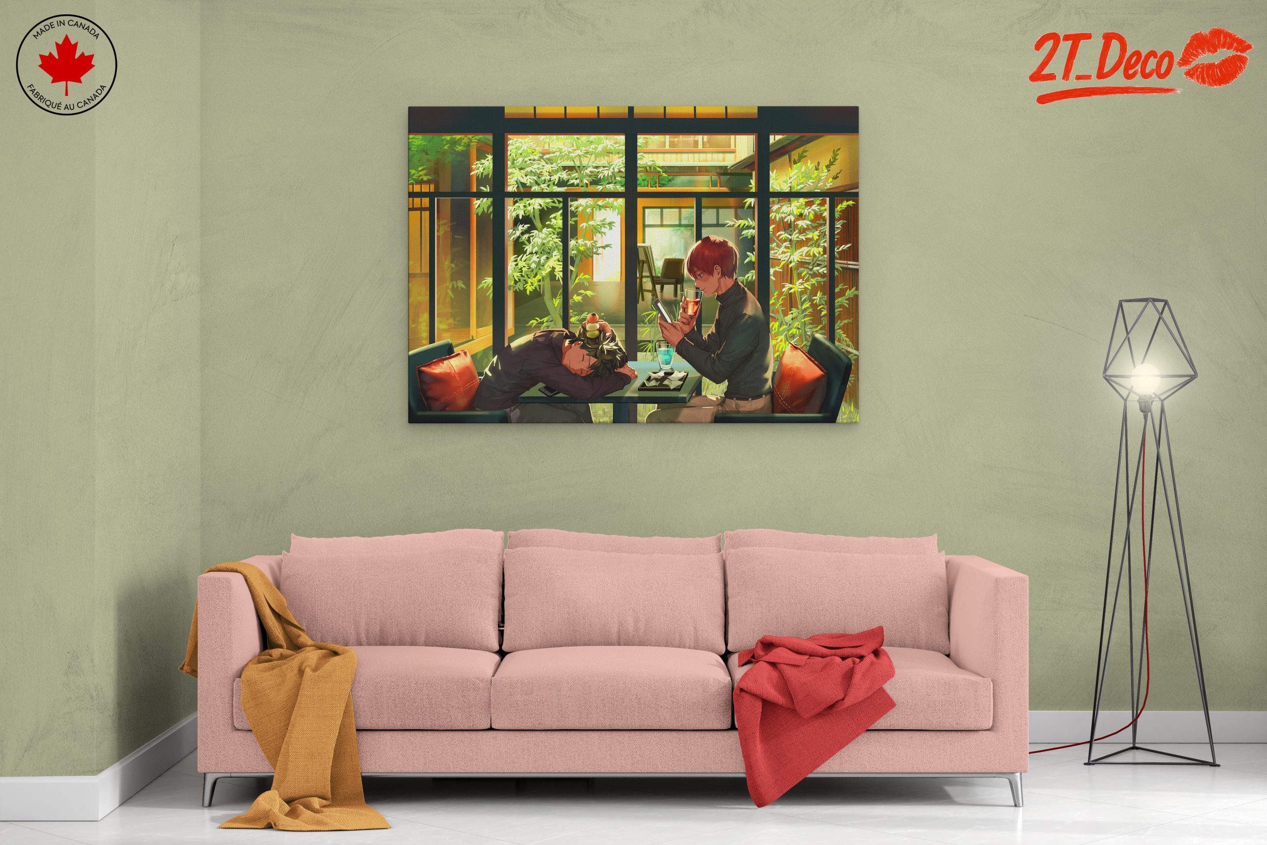 Charming Anime Scene in Café - Image 2