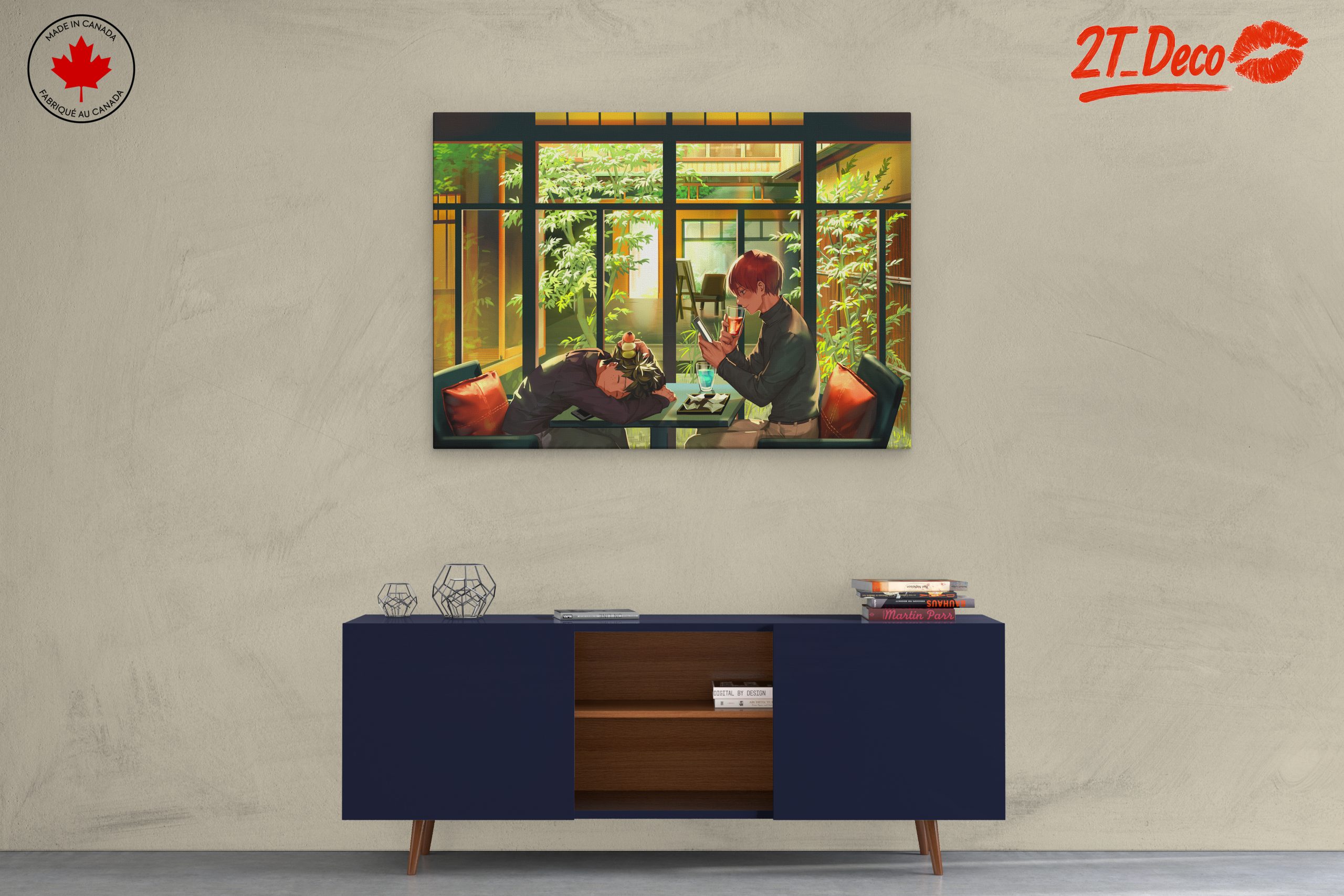 Charming Anime Scene in Café - Image 3