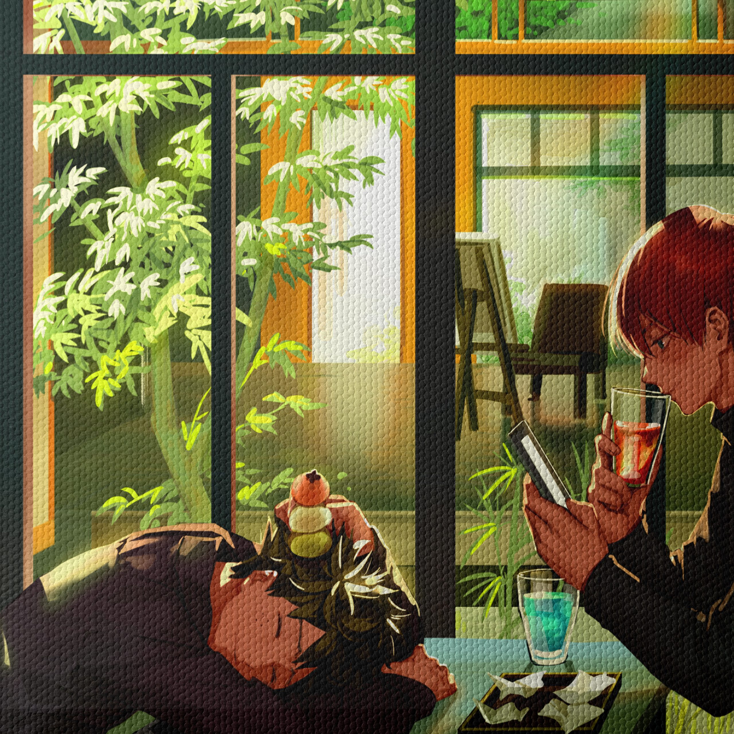 Charming Anime Scene in Café - Image 4