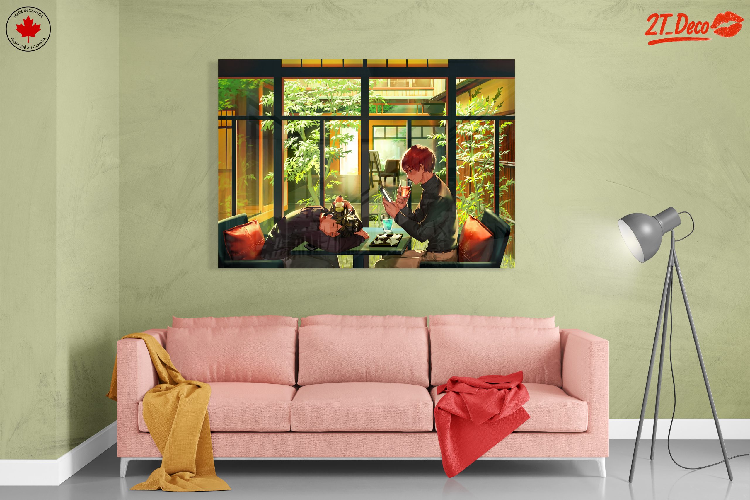 Charming Anime Scene in Café - Image 7