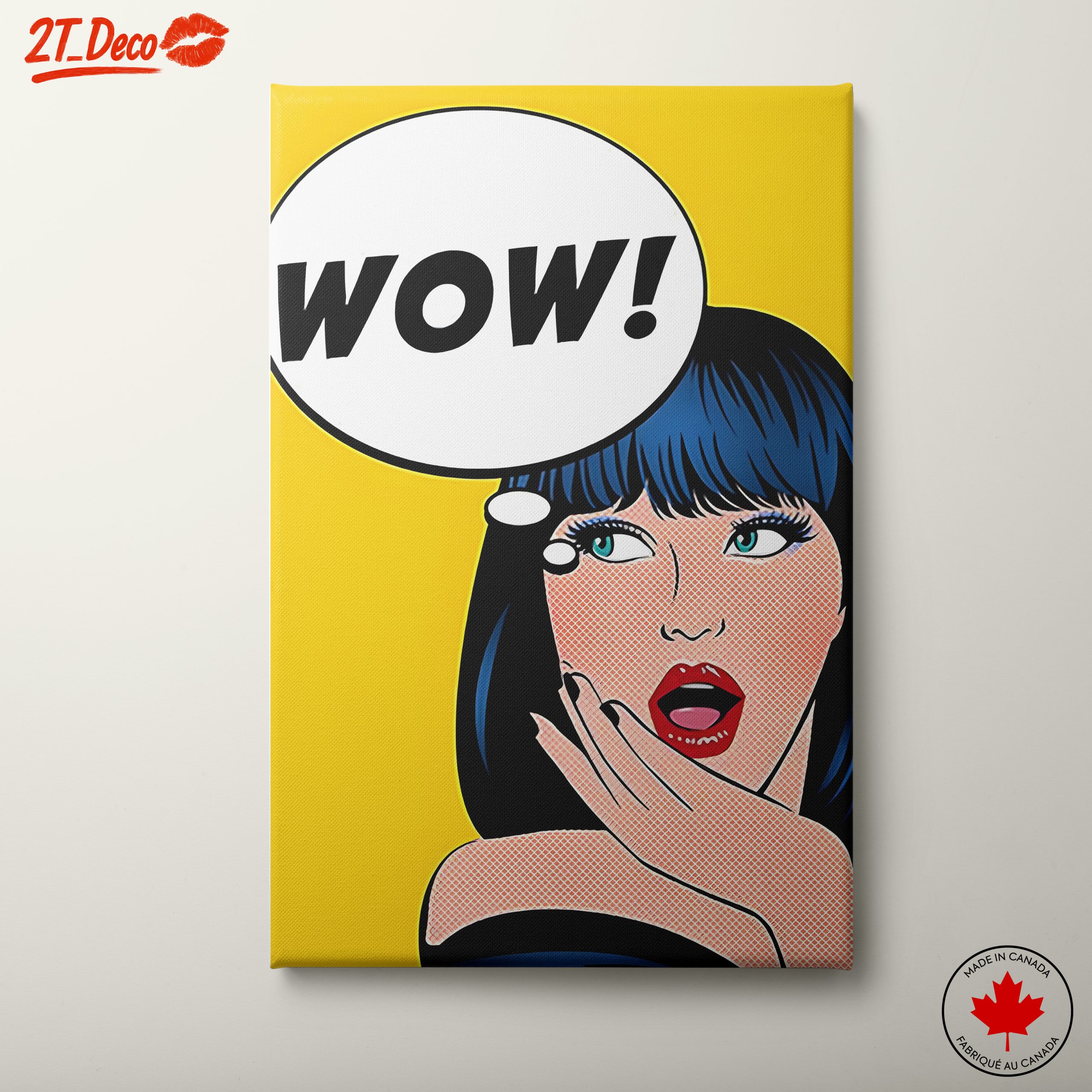 Bold Pop Art Woman with WOW Speech Bubble