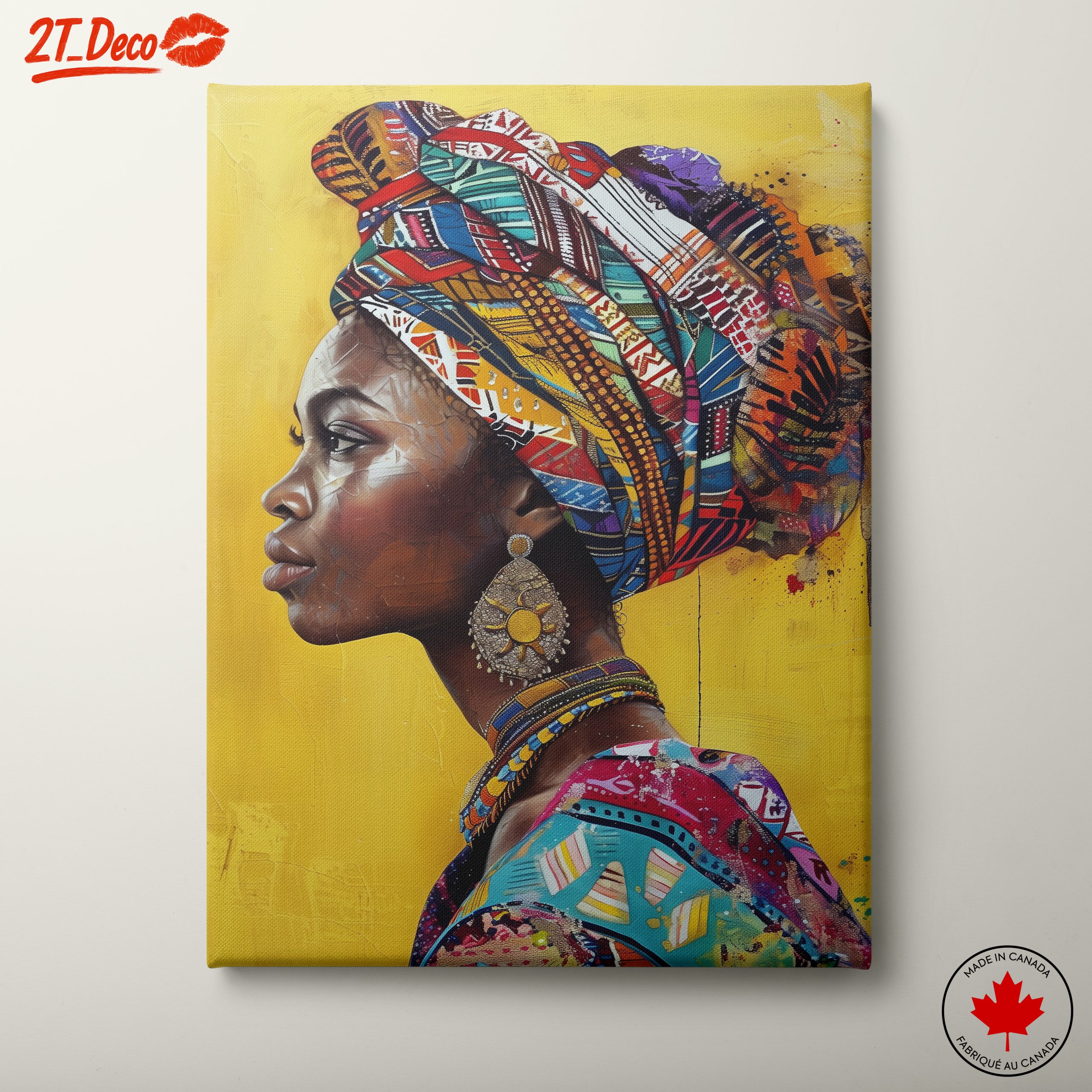 Vibrant Afrocentric Art Portrait