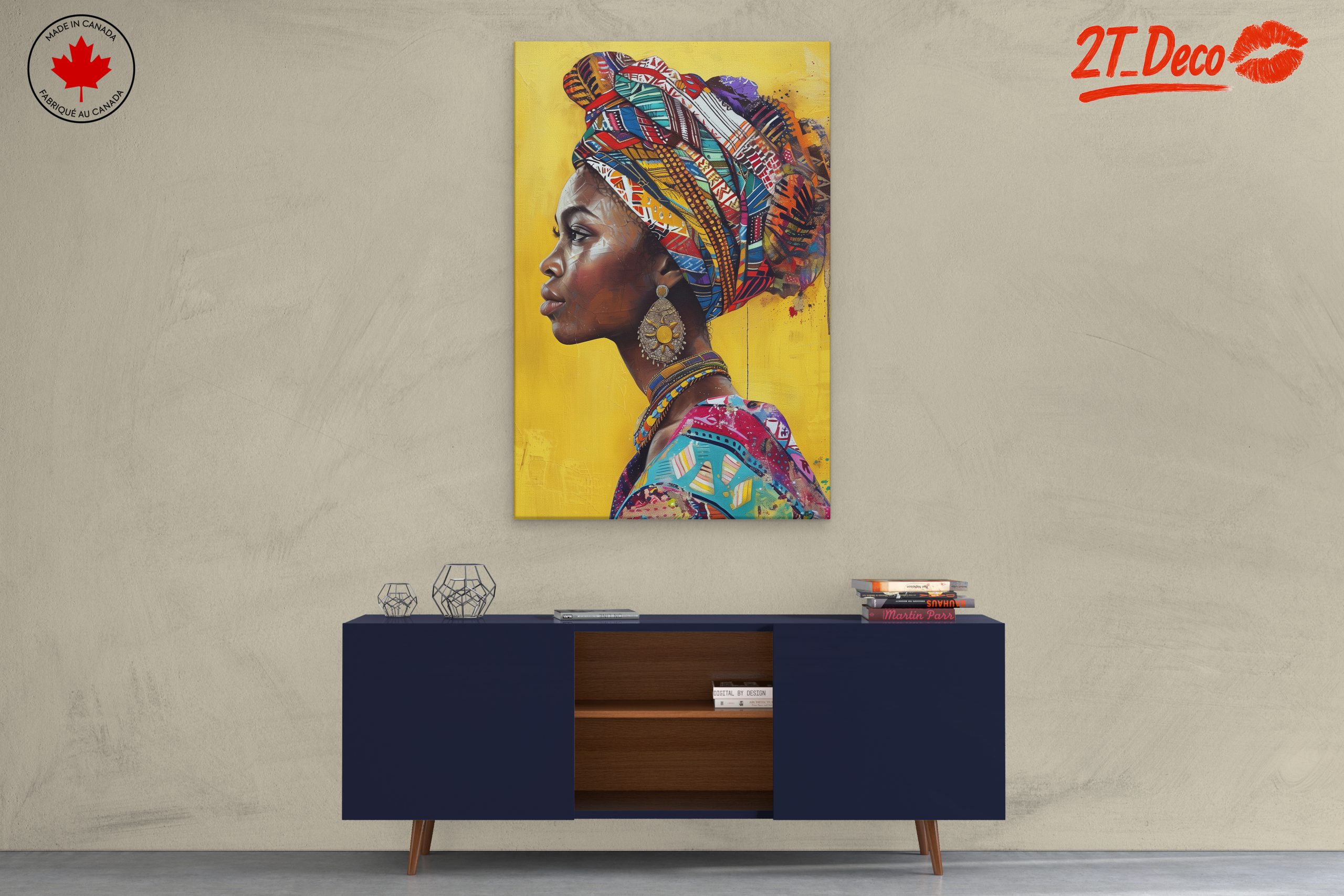 Vibrant Afrocentric Art Portrait - Image 3