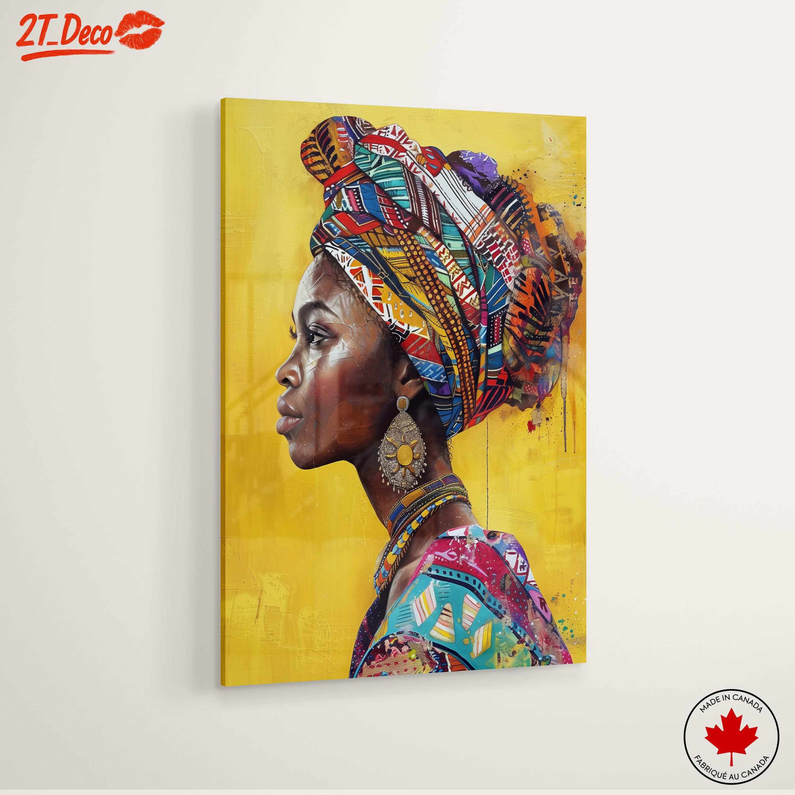 Vibrant Afrocentric Art Portrait - Image 6